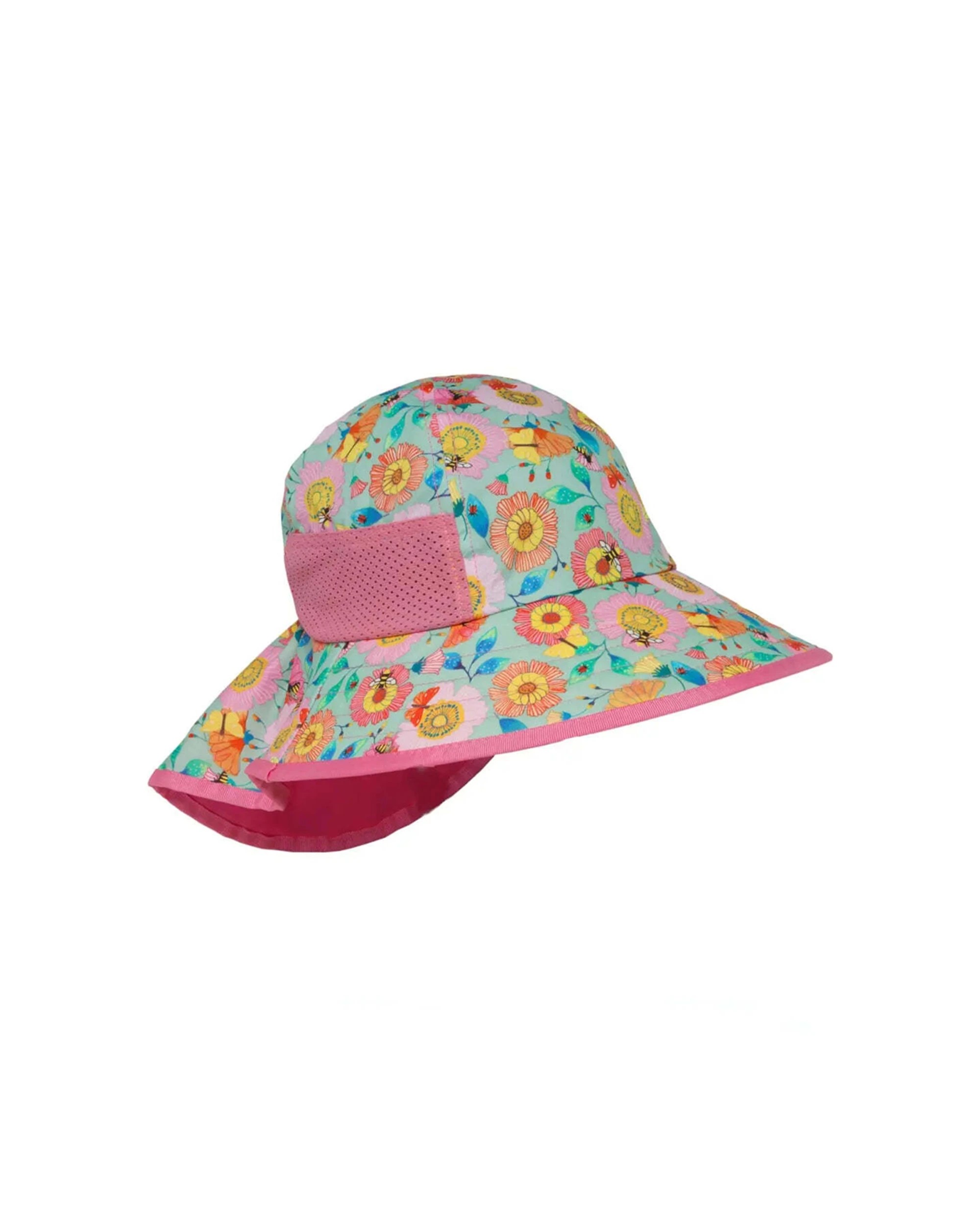 1 Sunday Afternoons Kids Play Hat Baby 6-24 Months UPF 50+ Sun Protection Neck Veil Pollinator - Multi, 1 of 1
