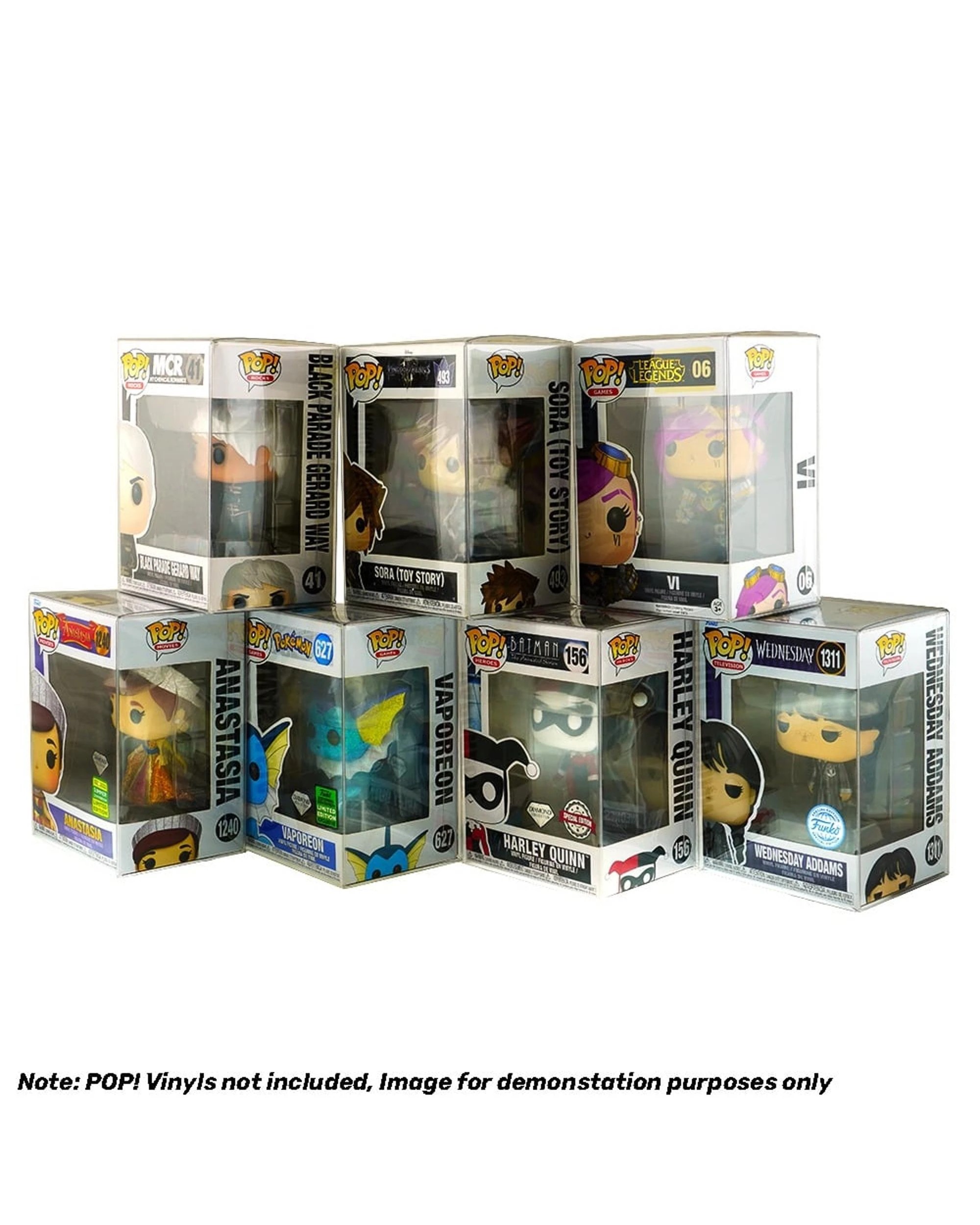 2 Powerwave Funko POP! Vinyl 0.5mm Plastic UV Protector 10 Pack - Clear, 2 of 3