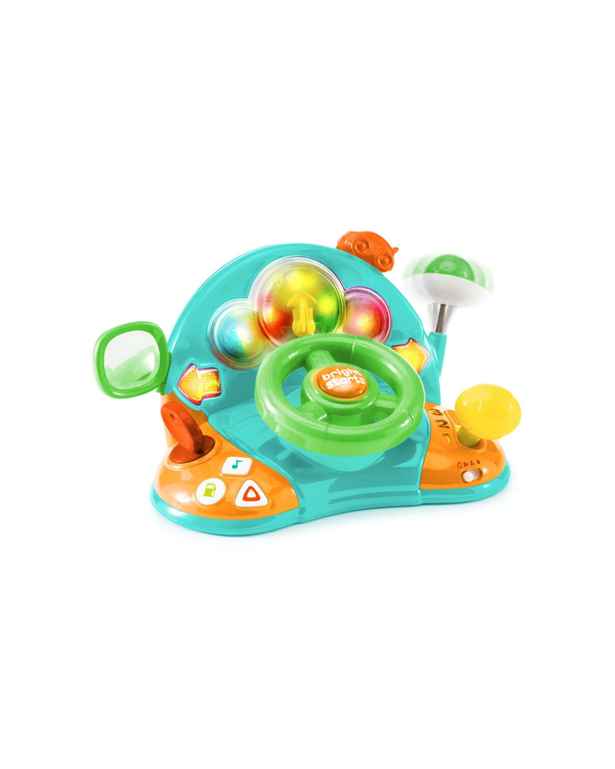 1 Bright Starts Lights And Colors Driver Steering Wheel Baby Toy 6 Months Plus - Multi, 1 of 8