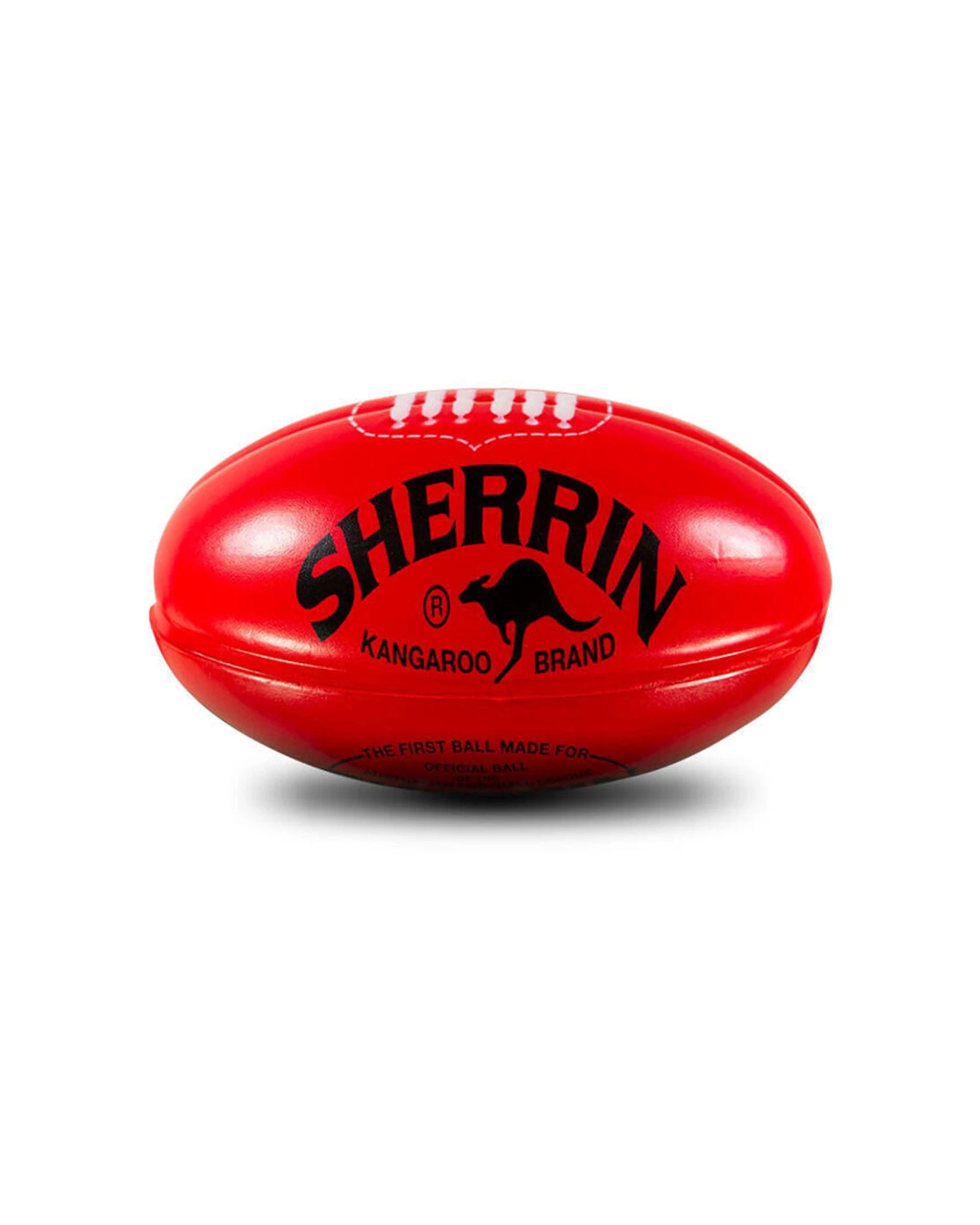1 Sherrin Soft Foam Mini AFL Indoor Recreational Play Replica Football Squeezable - Red, 1 of 3