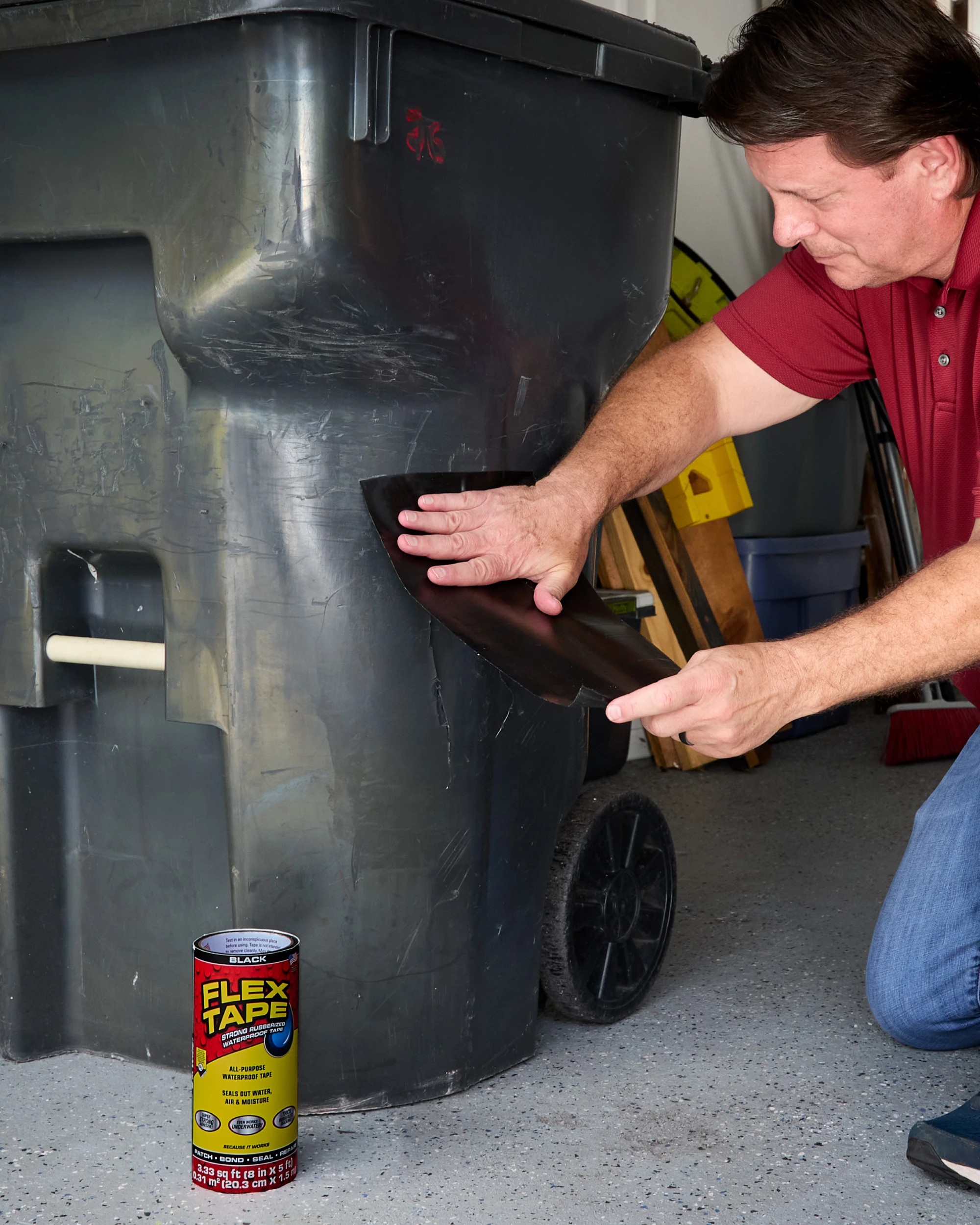 4 Flex Tape 20cm x 1.5m Strong Rubberised Waterproof Tape - Black, 4 of 7