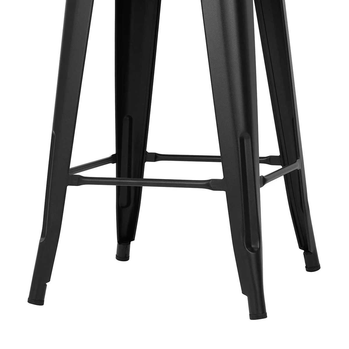 4 65cm Metal Bar Stool - Black, 4 of 8
