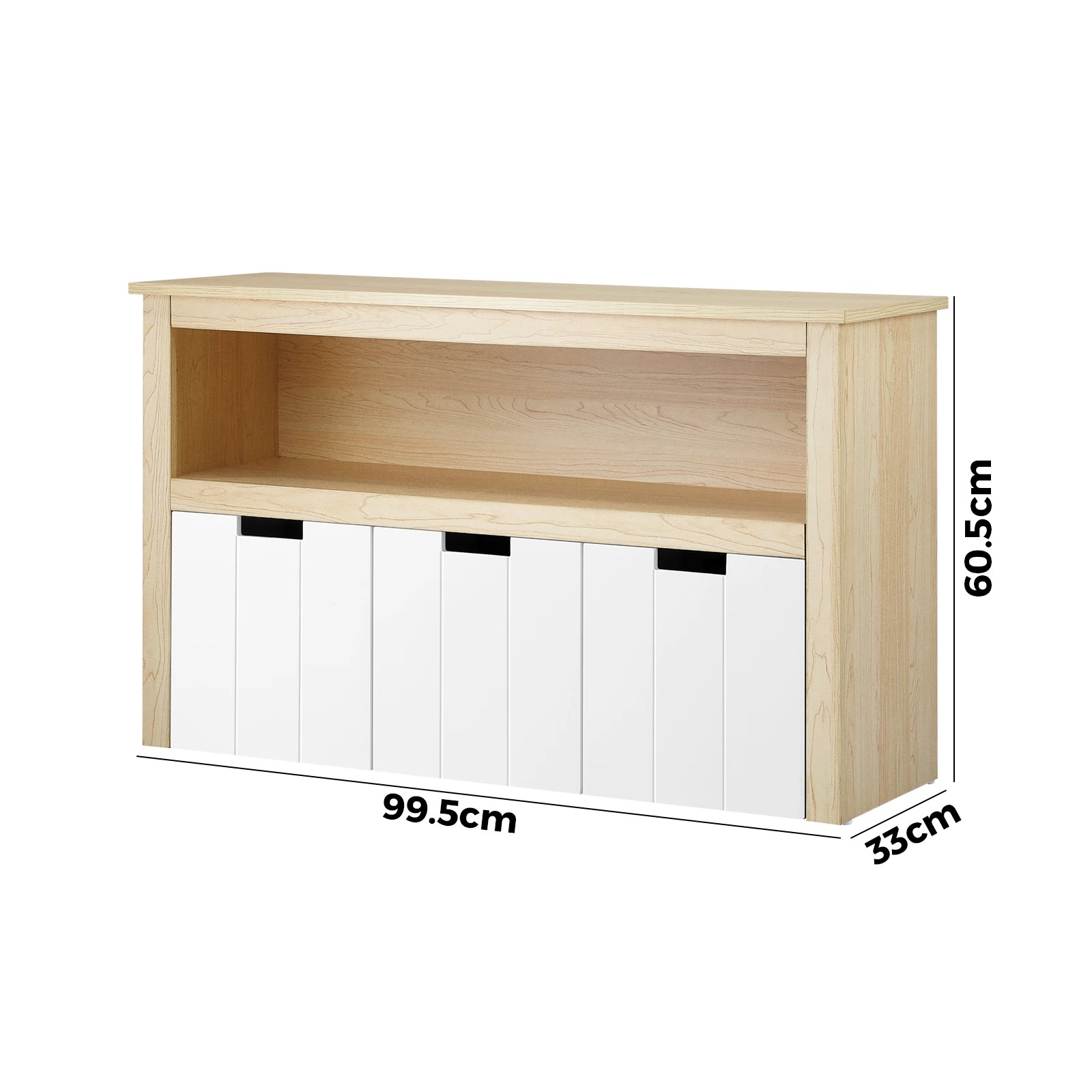 2 Oikiture Kids Toy Storage Cabinet Displayshelf With 3 Portable Box - Multi, 2 of 8