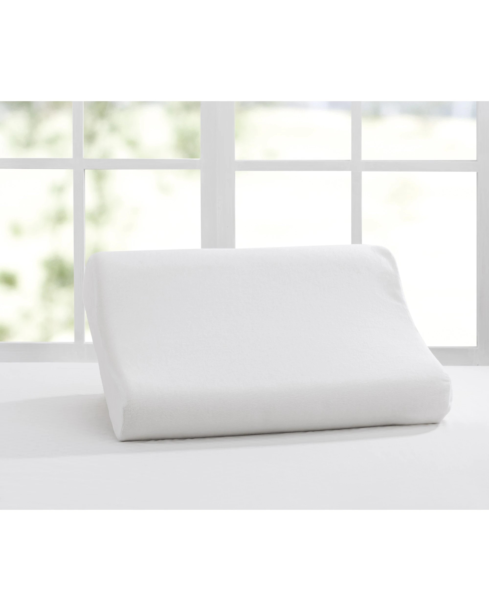 1 Dreamaker Contoured Pincore Memory Foam Pillow 60x40cm - White, 1 of 3