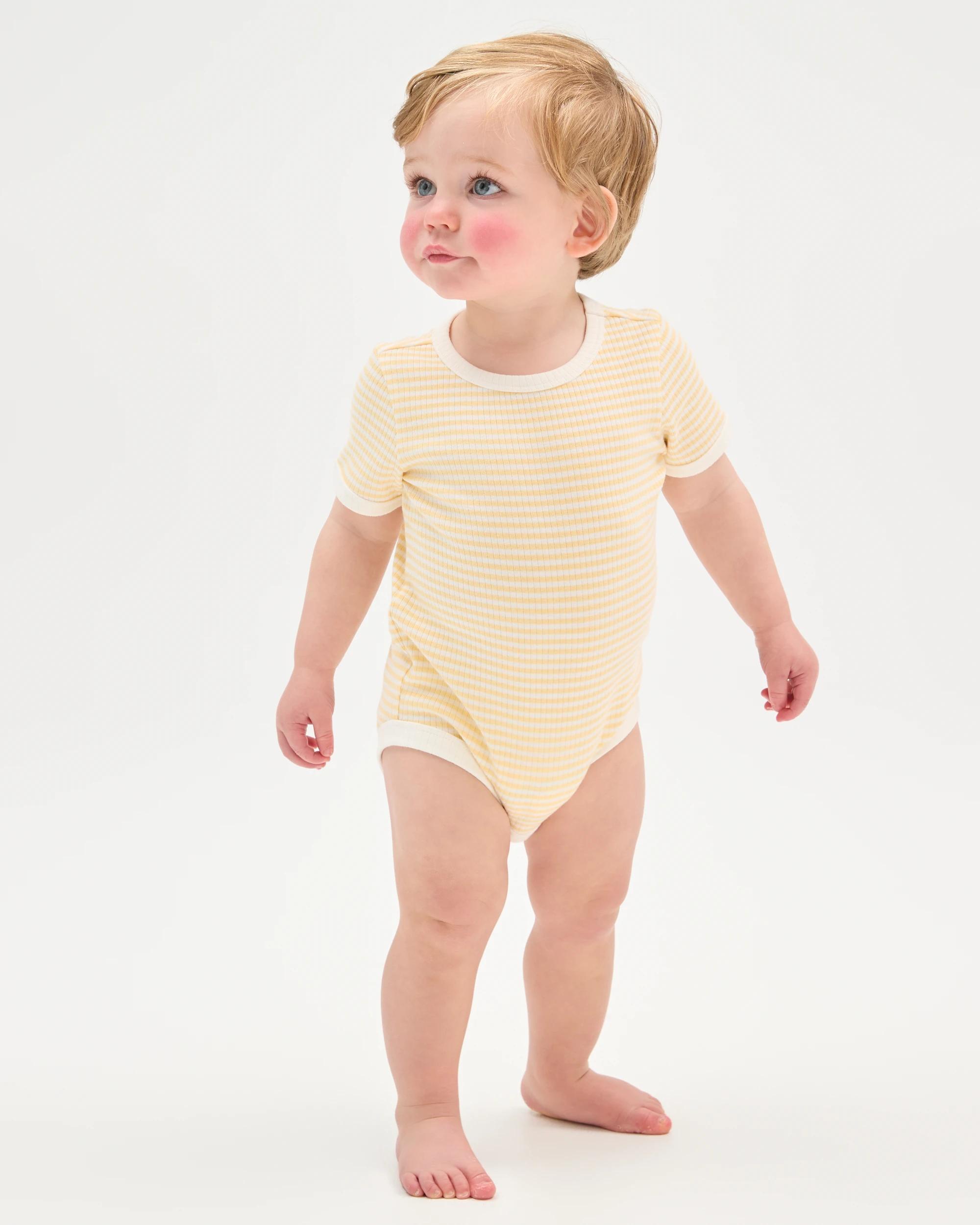 7 Target Baby Organic Cotton 5 Pack Ringer Rib Bodysuits STRIPE MULTI, 7 of 8