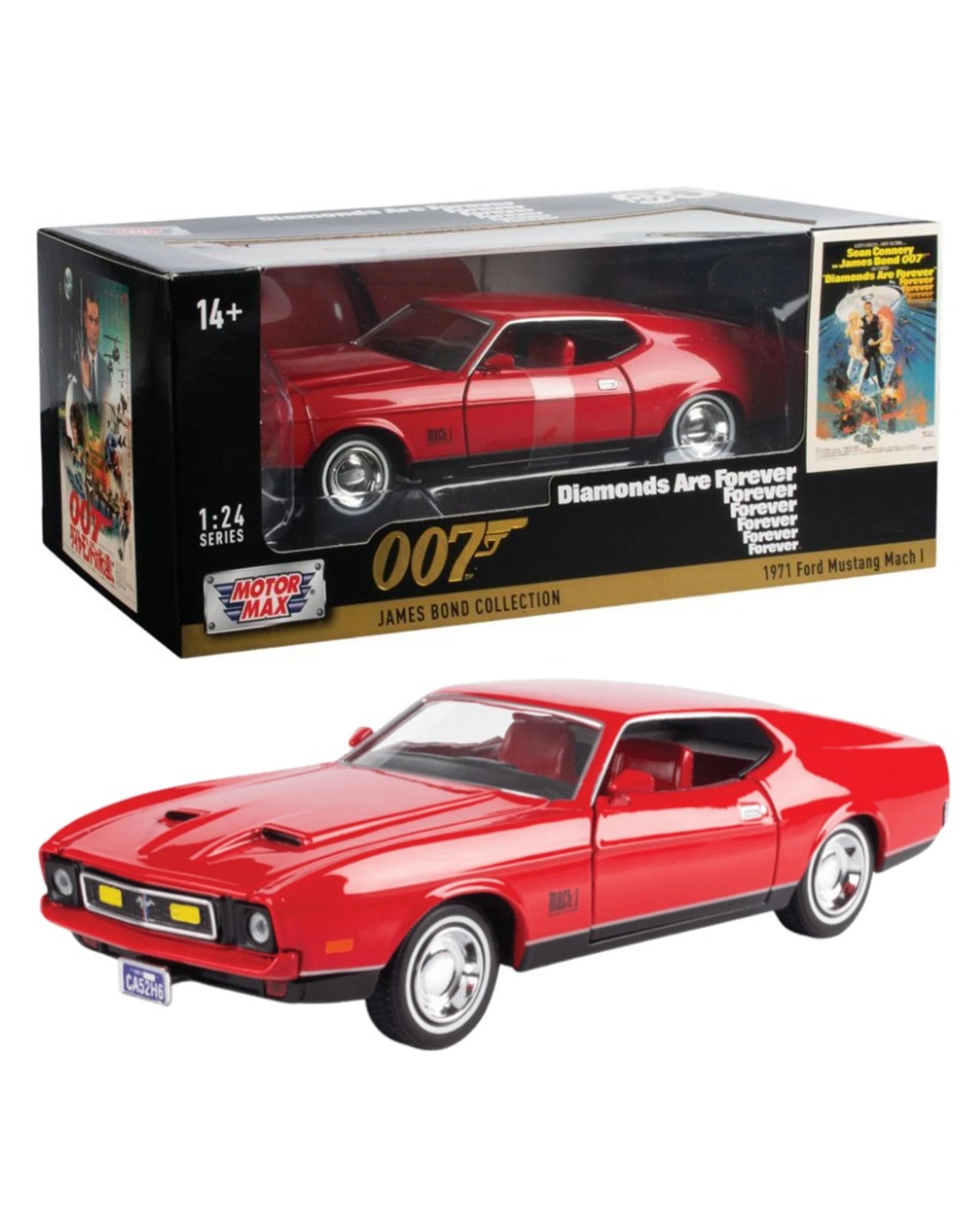 Motormax James Bond Collection Ford Mustang Mach I 1971 1:24 Scale ...