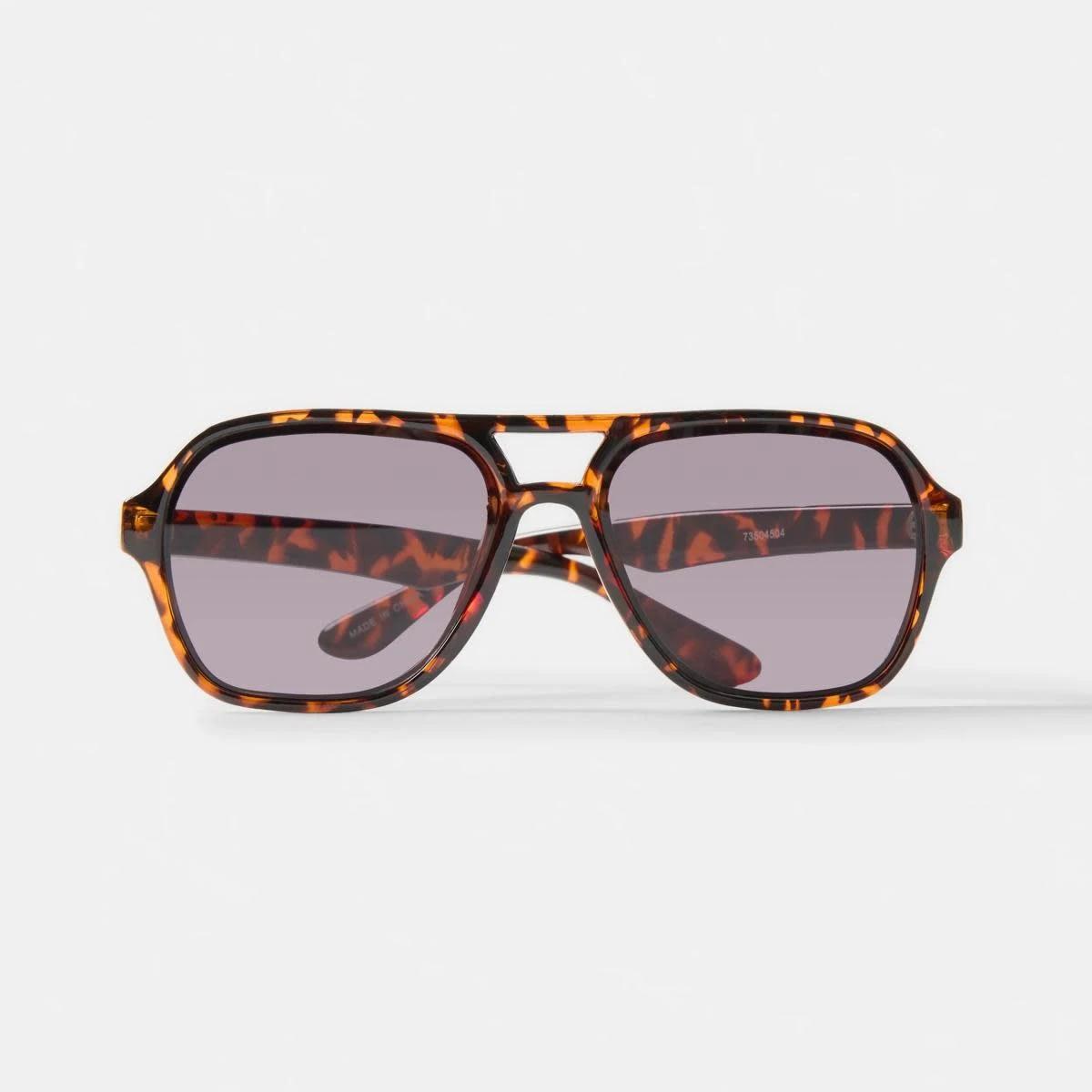 4 Square Aviator Glasses Tort Blk, 4 of 6
