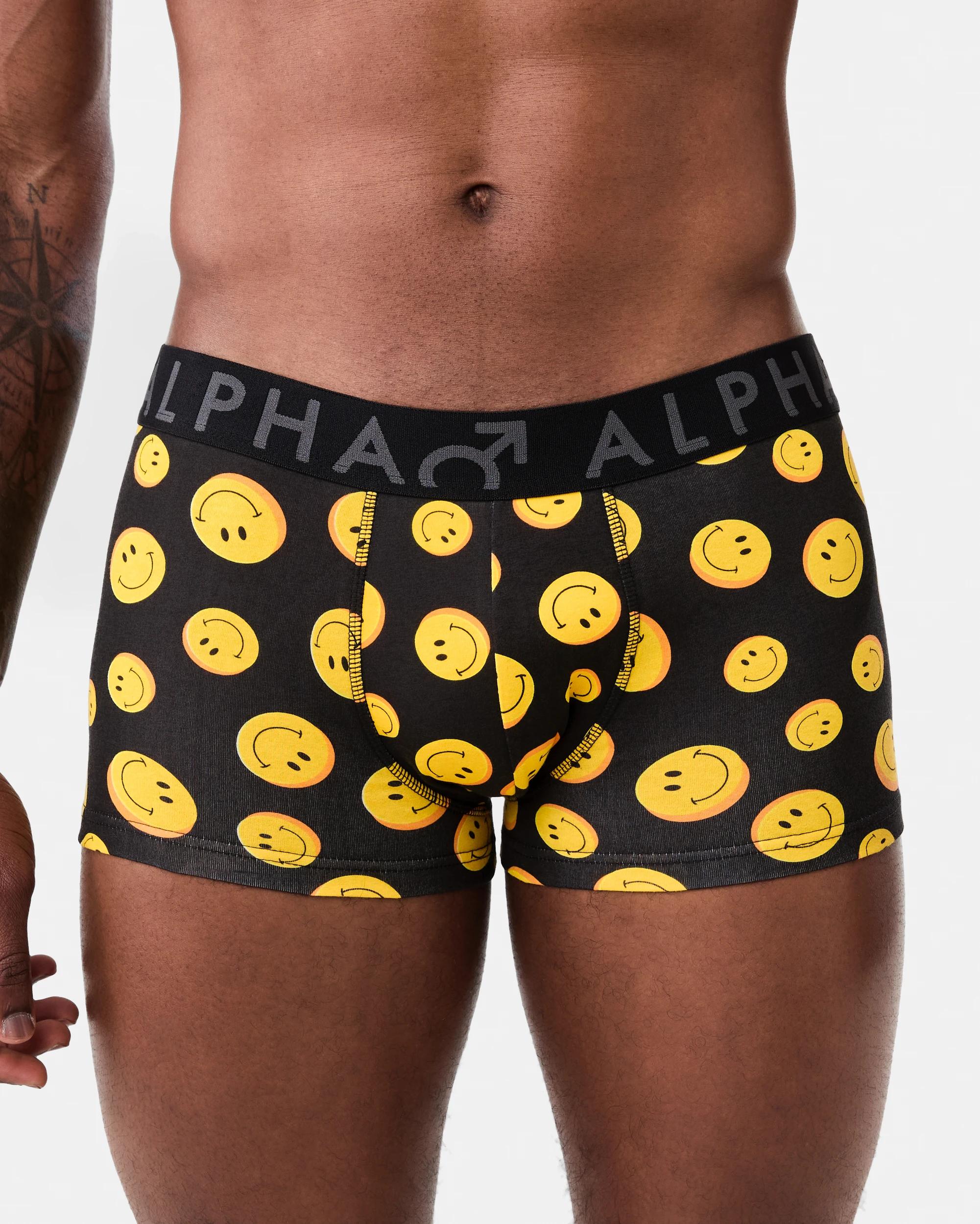 4 3 Pack Print Plain Trunks Blk Fu Sal, 4 of 8