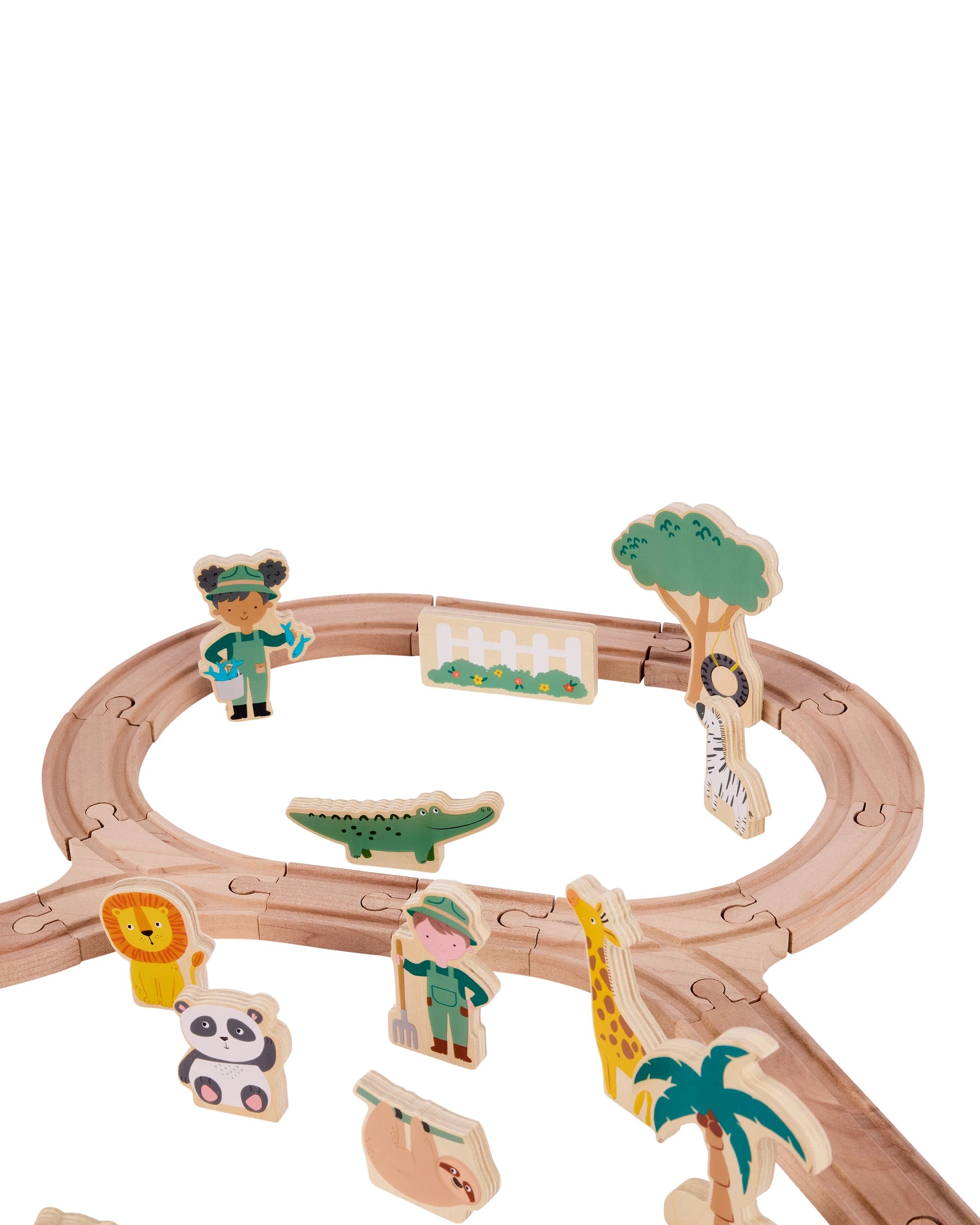 3 Wooden Zoo Train Playset, 3 of 7