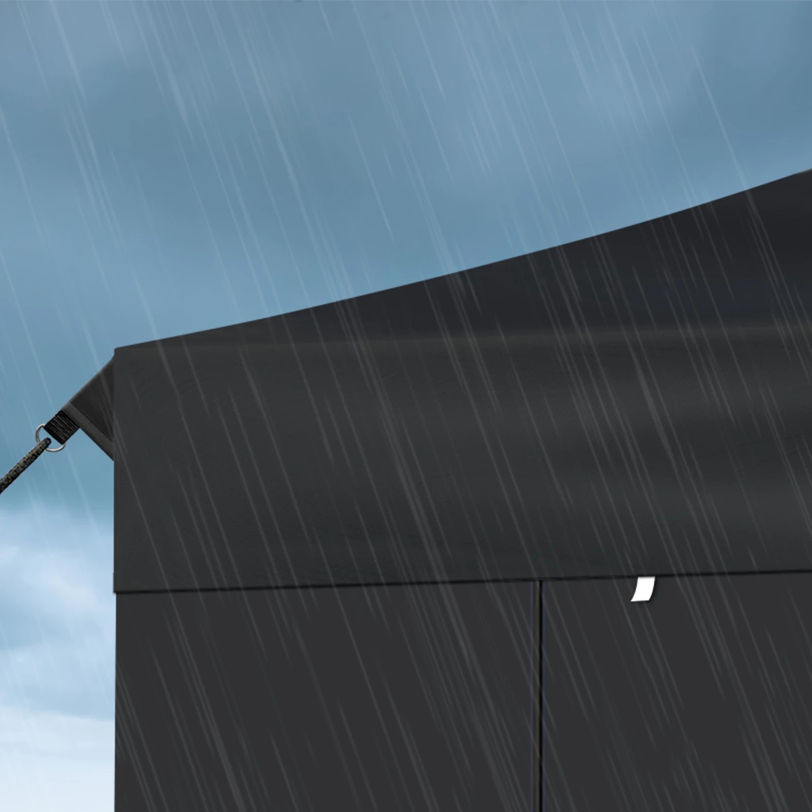 4 Alfordson Gazebo 3x3m Pop Up Marquee 600D Oxford Folding Camping Tent - Black, 4 of 9