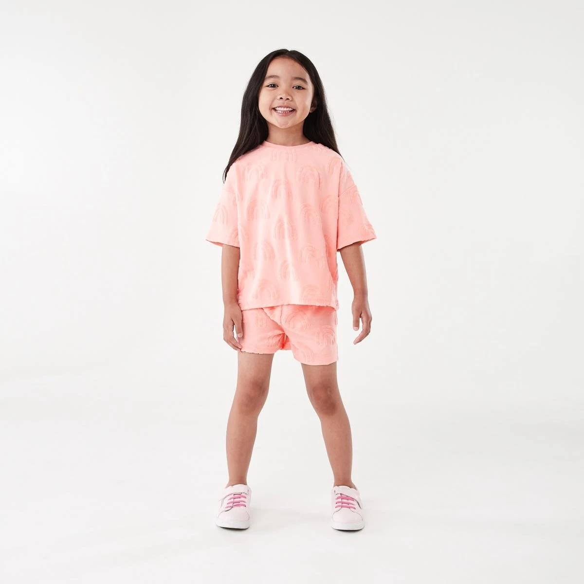 6 Short Sleeve Texture T-shirt Org Rnbw, 6 of 9