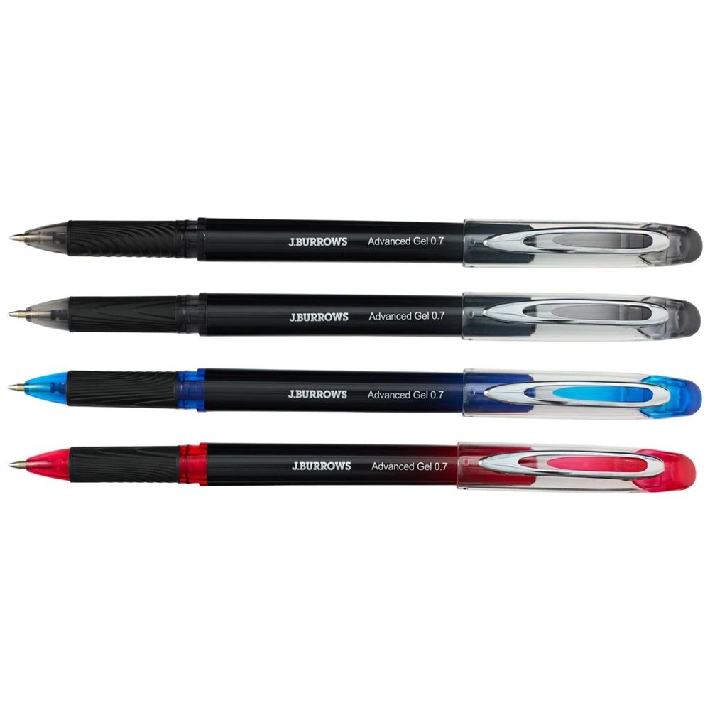 4 J.Burrows Gel Pen 0.7mm Assorted 4 Pack, 4 of 7