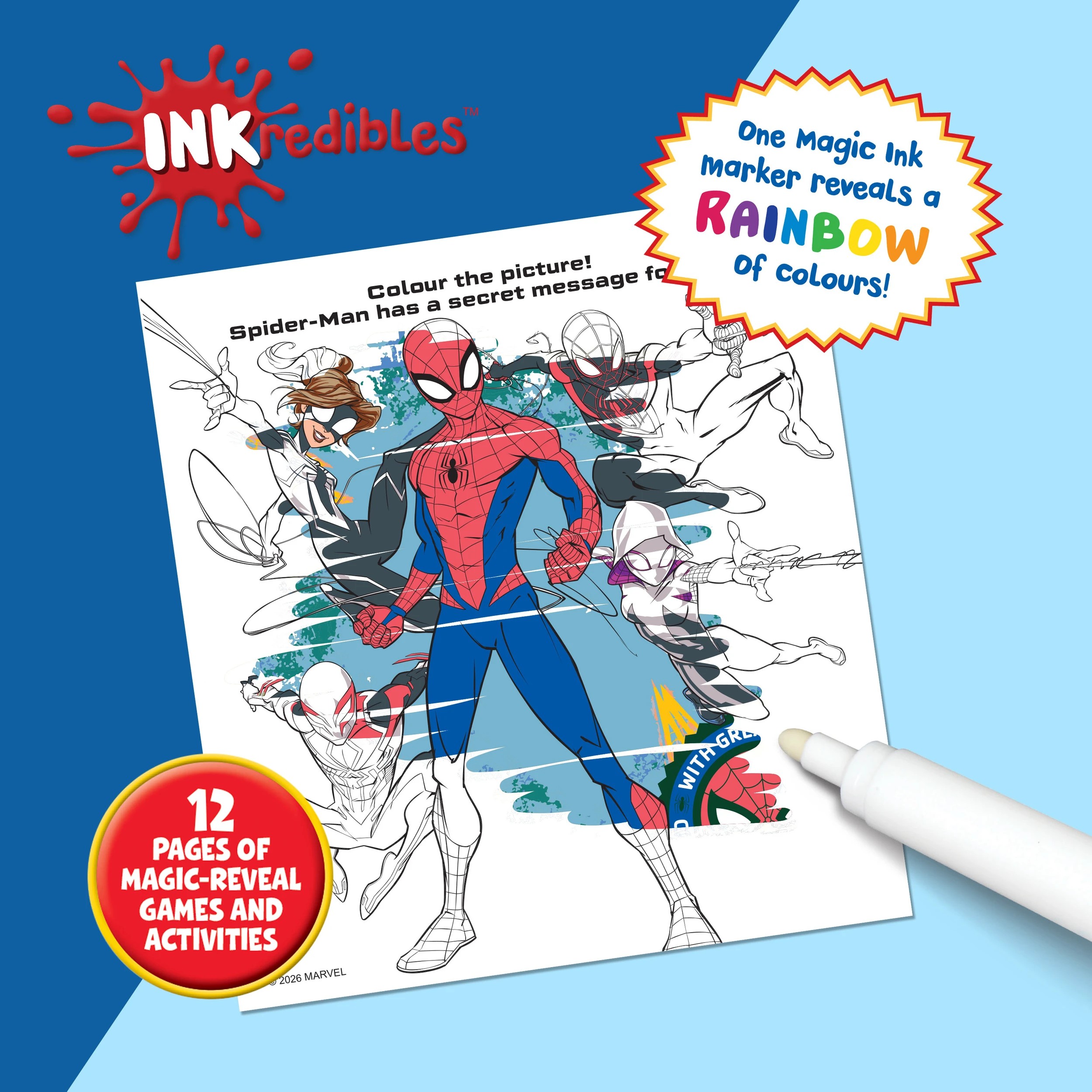 8 INKredibles Marvel Spider-Man Mess-Free ColourBurst Activity Kit - Book, 8 of 8