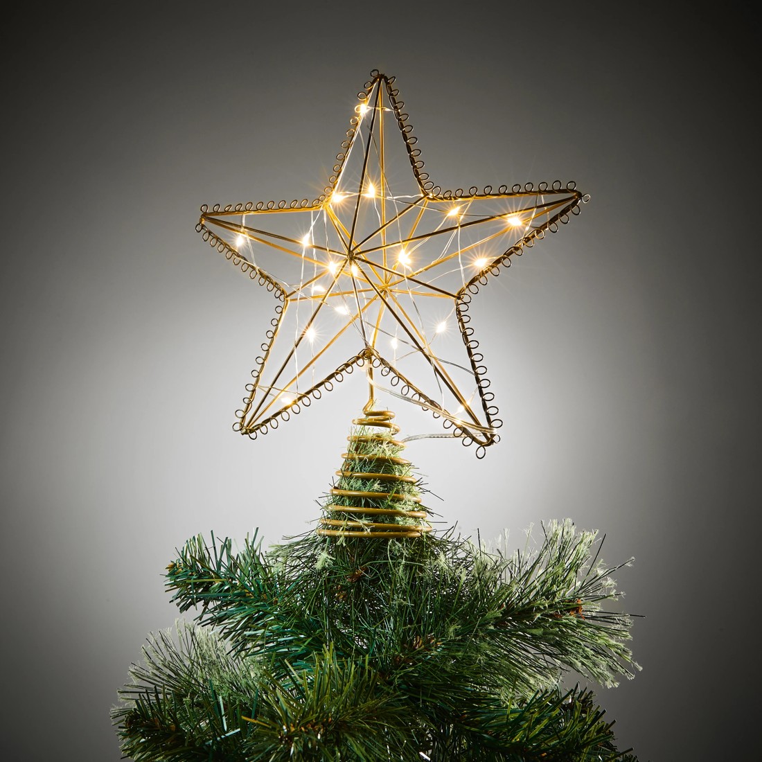1 LED Light Up Wire Star Tree Topper, 1 of 9