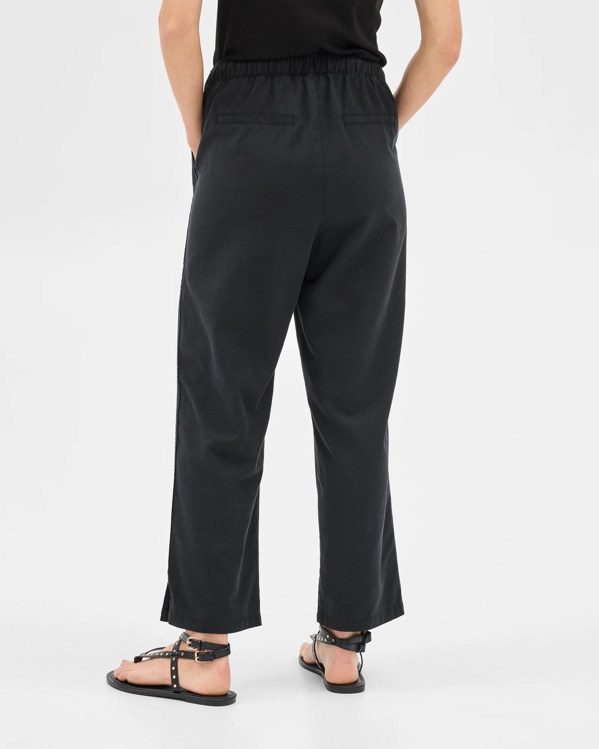 4 Target Straight Slub Pants BLACK, 4 of 7