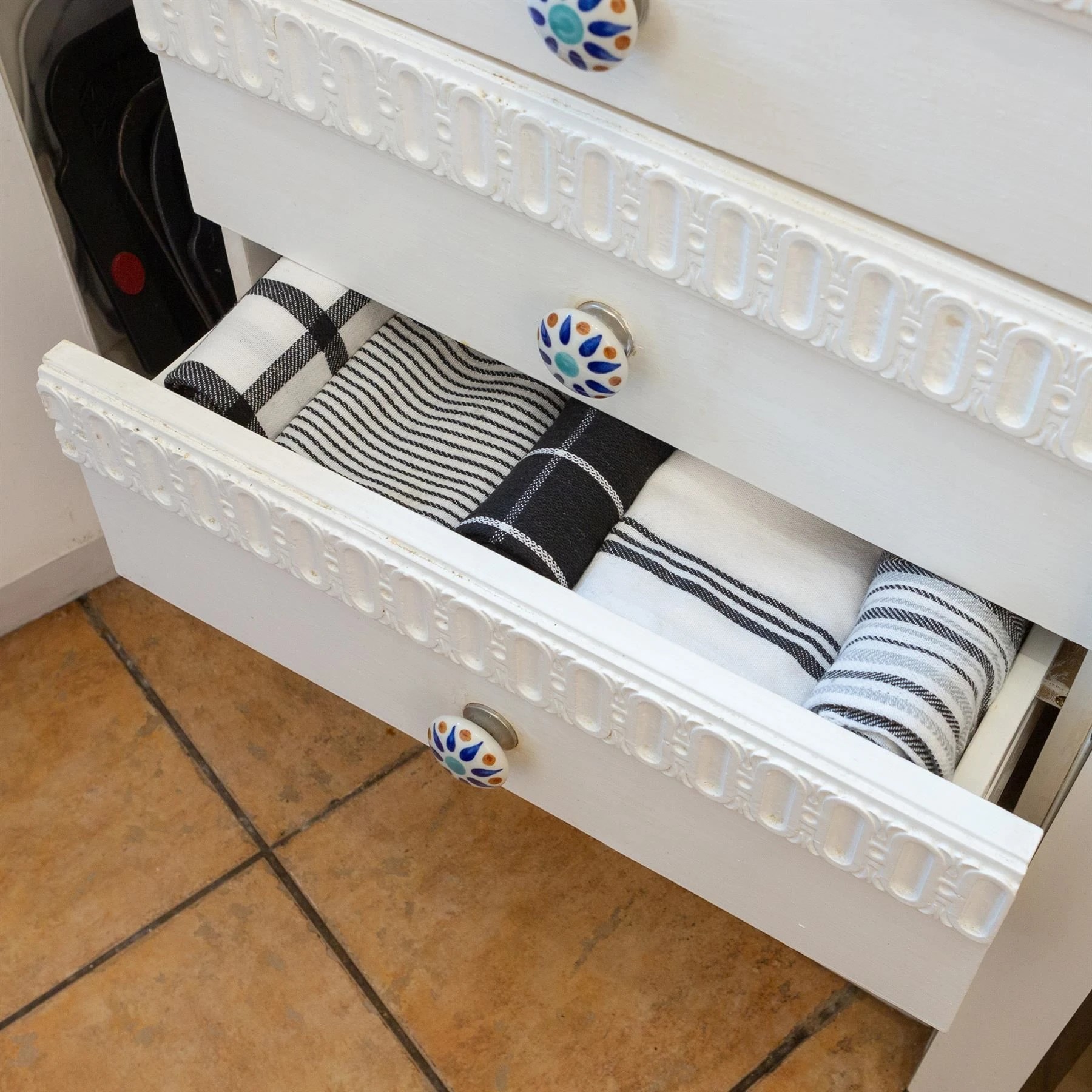 6 Nicola Spring 5pc Cotton Tea Towel Set - 70cm x 50cm - Multi, 6 of 8