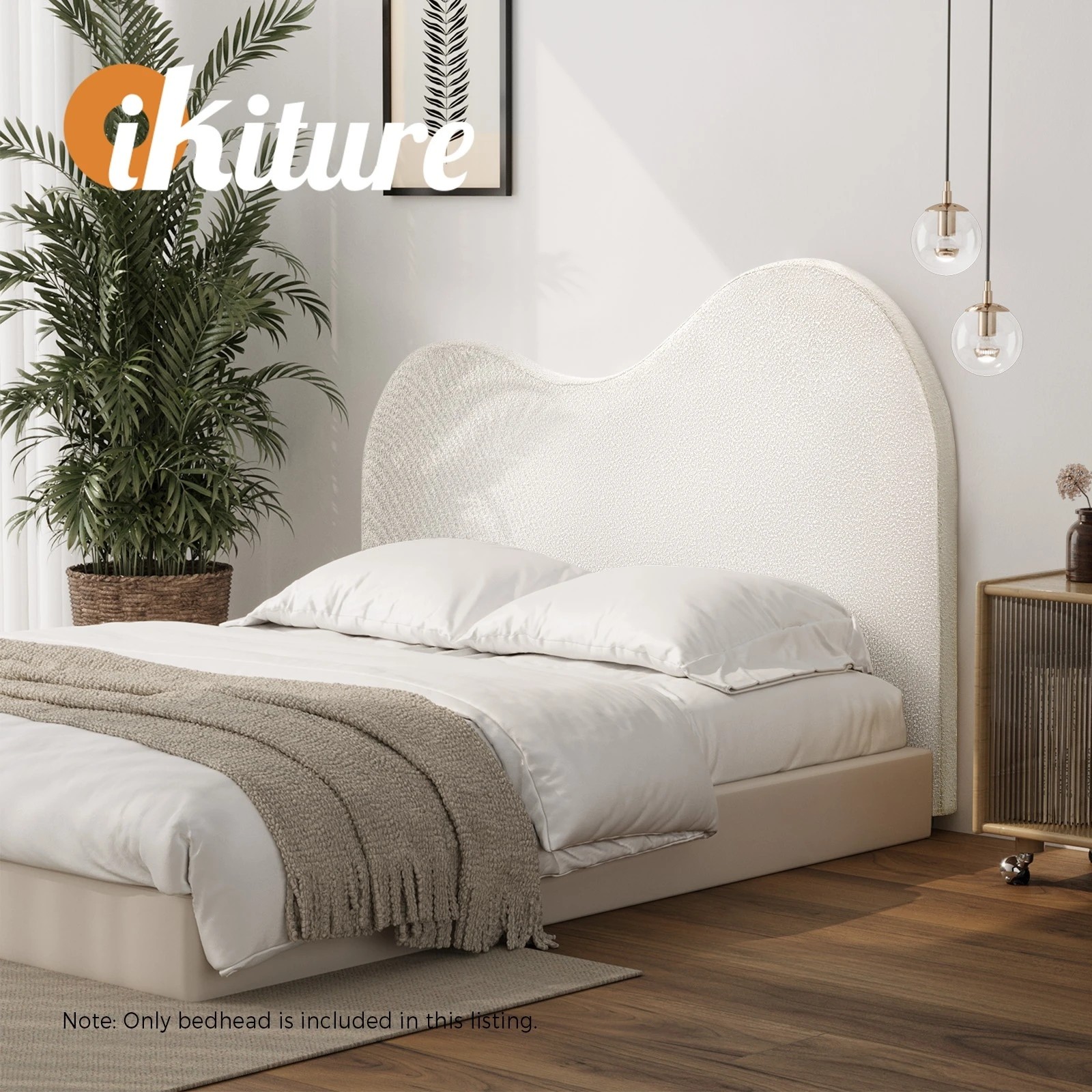 1 Oikiture Bed Head Double Size Headboard Bedhead
 - White, 1 of 5