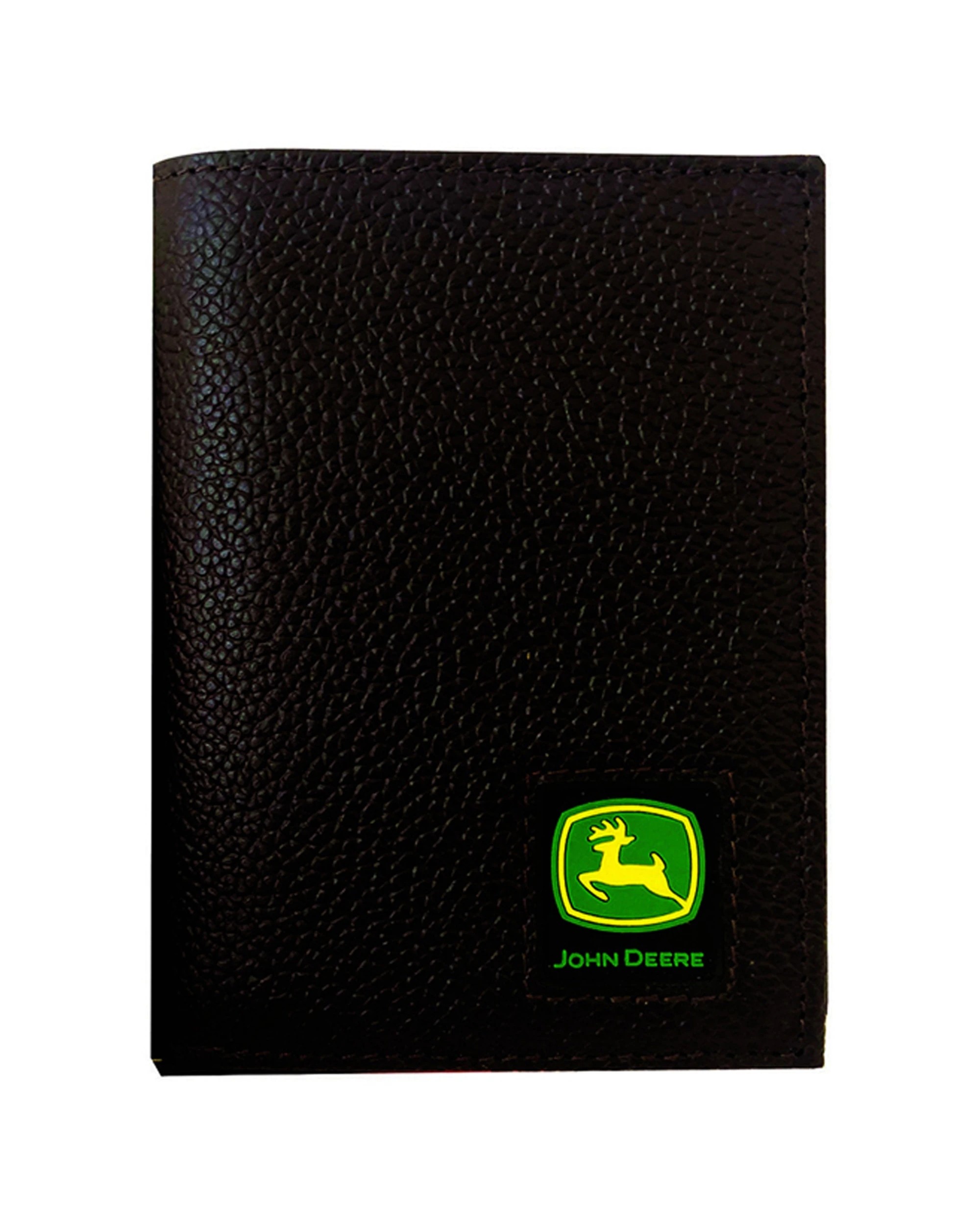 1 John Deere Tri-Fold Wallet Pebble Grain Leather 11 Card Slots ID Window - Multi, 1 of 4