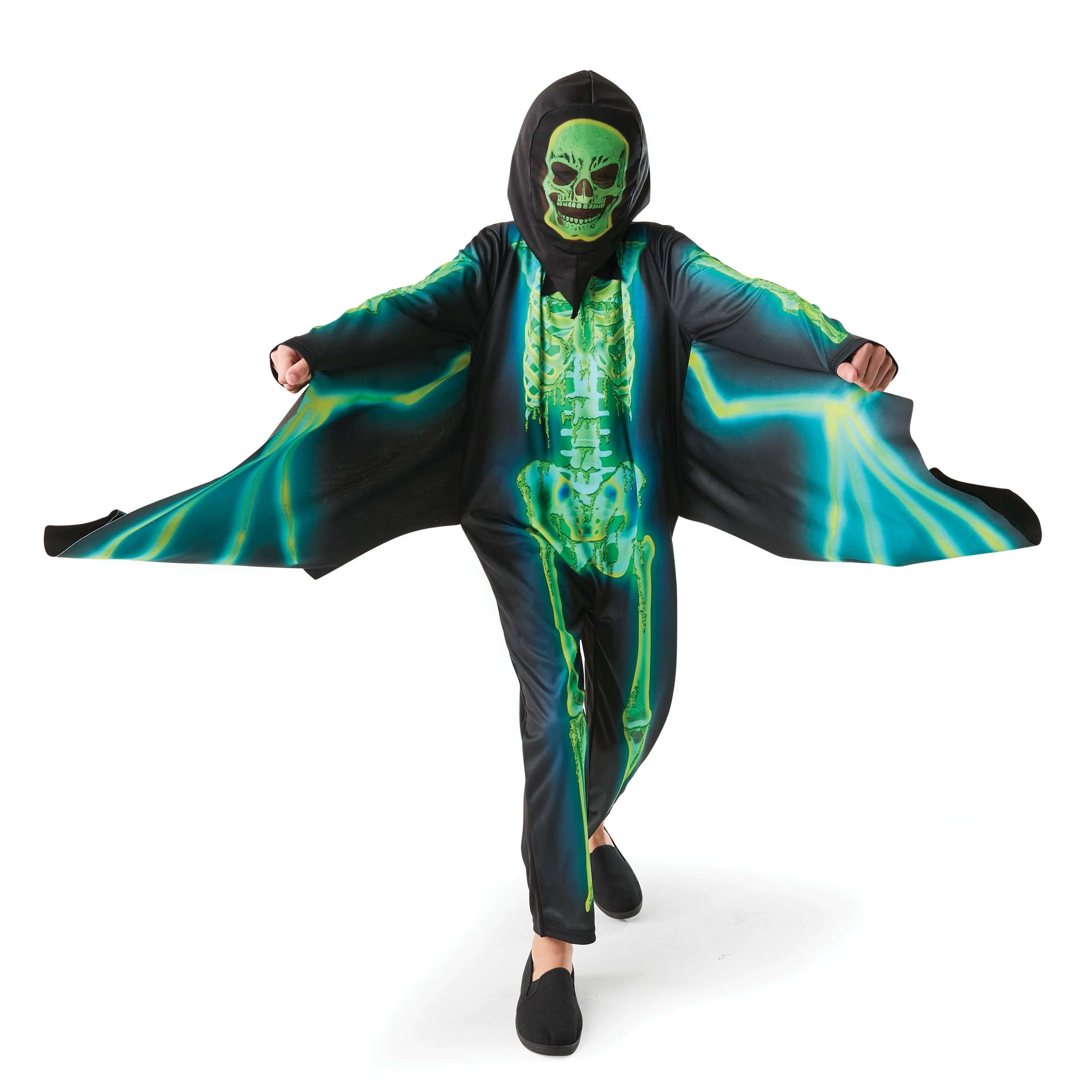 1 Winged Skeleton Costume - Ages 6-8, 1 of 9