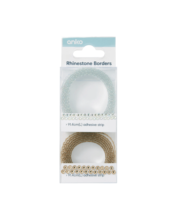 2 Pack Rhinestone Borders