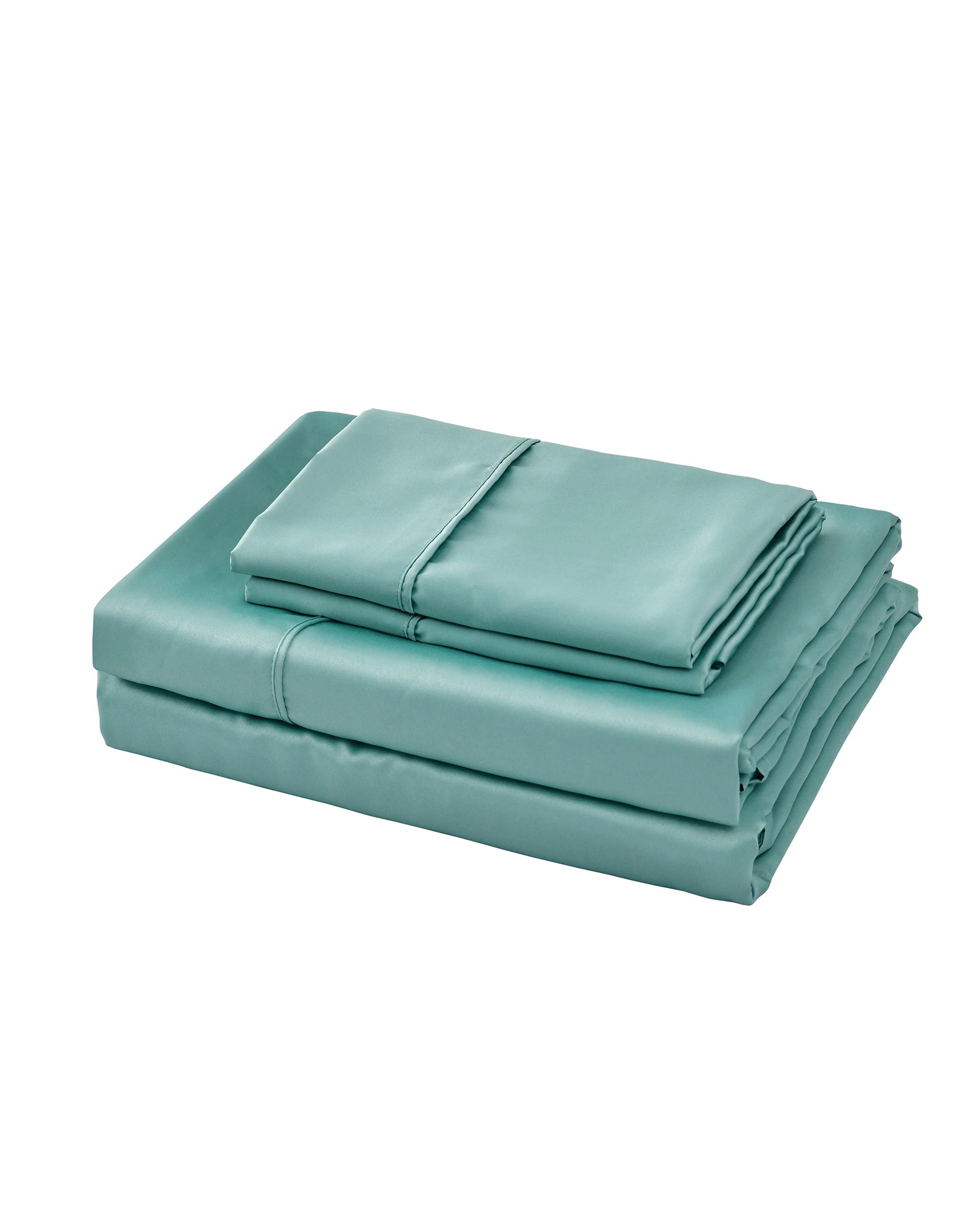 8 Dreamaker Matte Satin Sheet Set - Queen Bed - Duckegg, 8 of 8