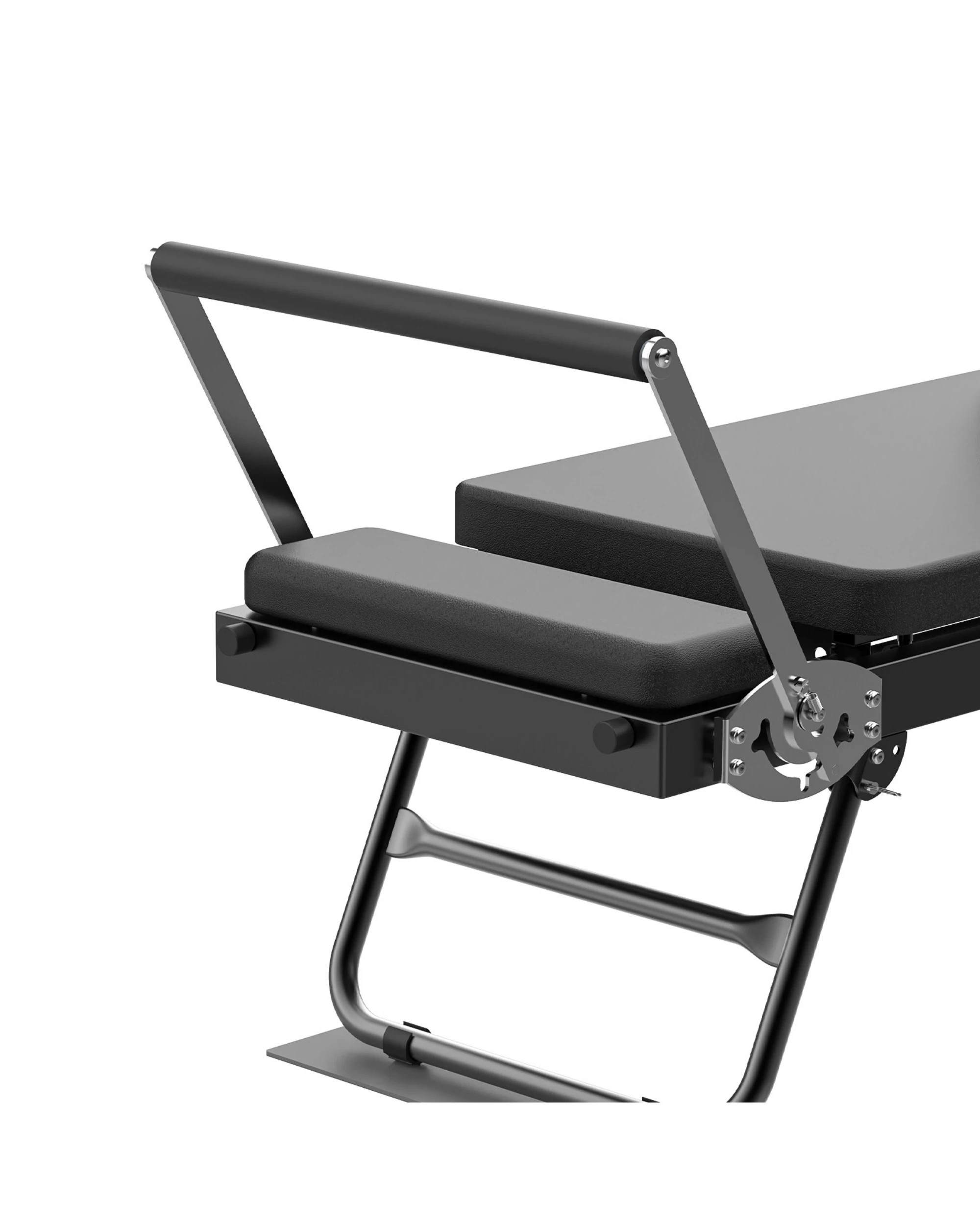 3 Advwin Foldable Pilates Reformer Machine Exercise Equipment with Wheels Black, 3 of 7