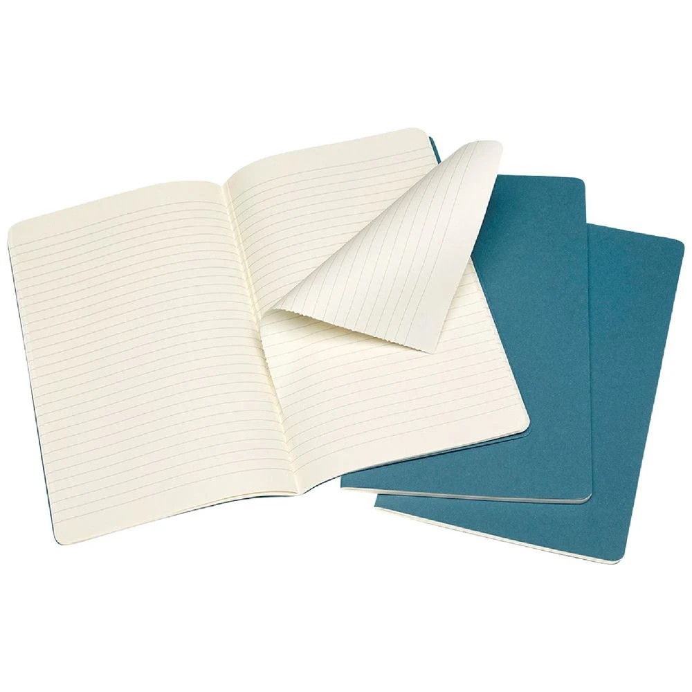 2 Moleskine Cahier Notebook Large 3 Pack Brisk Blue, 2 of 5