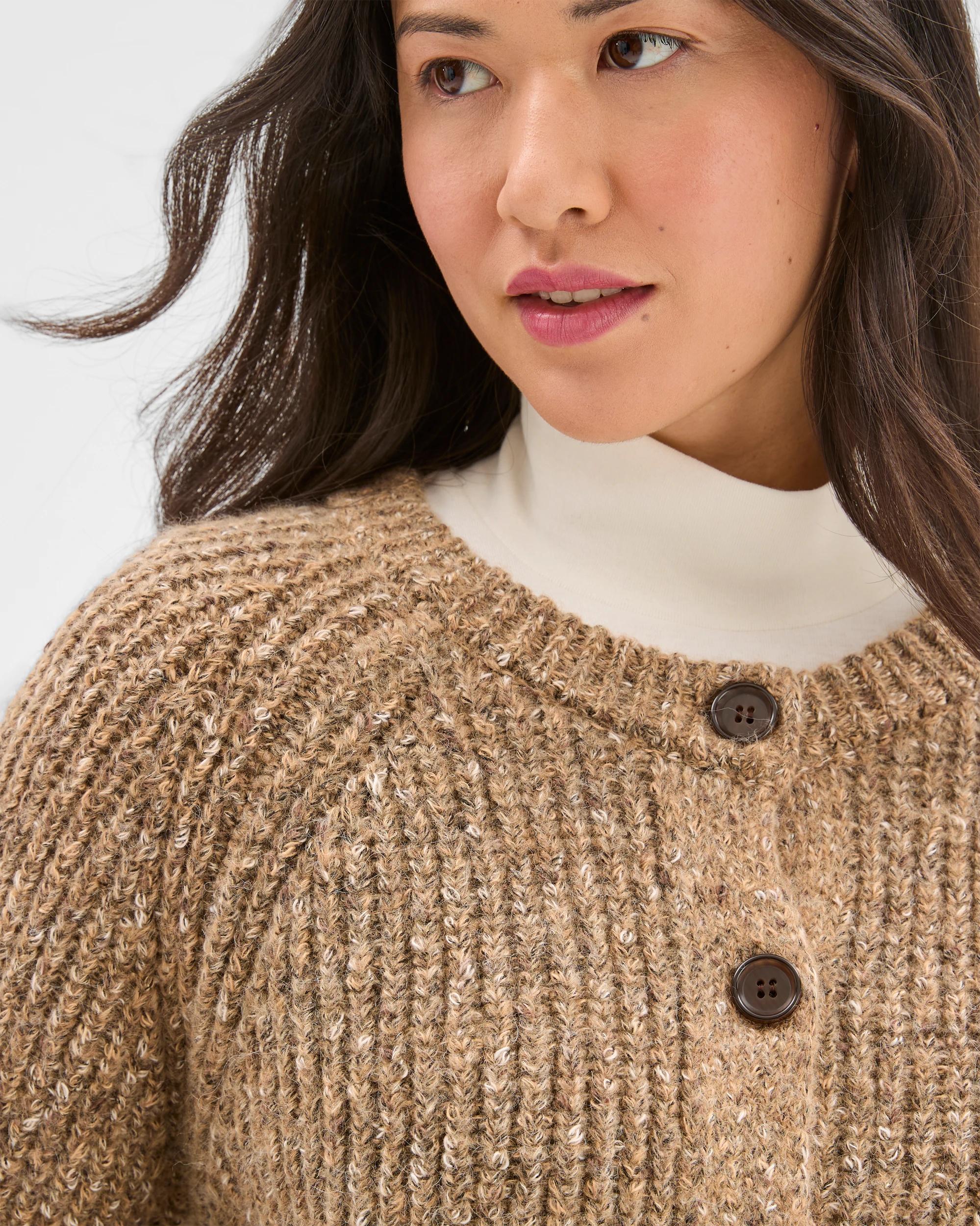 6 Target Active Twist Yarn Crew Neck Cardigan NATURAL TWIST, 6 of 7