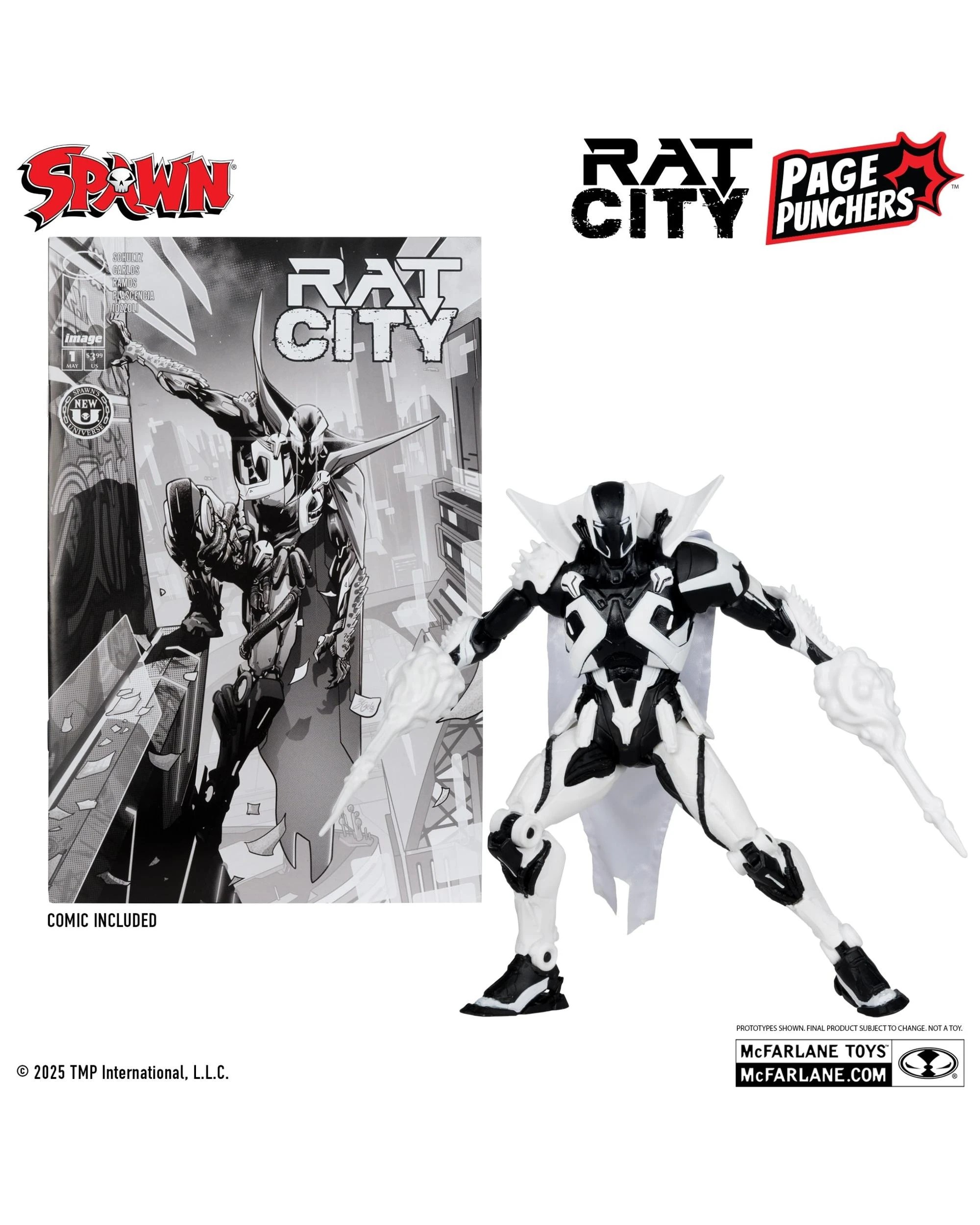 2 McFarlane Spawn The Deviant Rat City Red Platinum Edition 7 inch Action Figure, 2 of 9