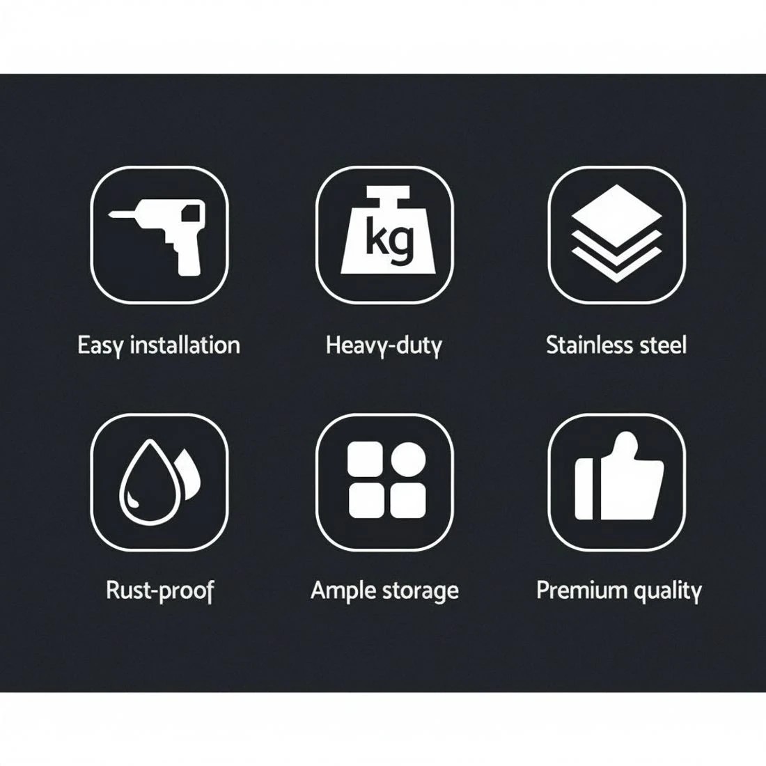 4 Cefito 1200mm Stainless Steel Kitchen Wall Shelf Mounted Rack - Silver, 4 of 5