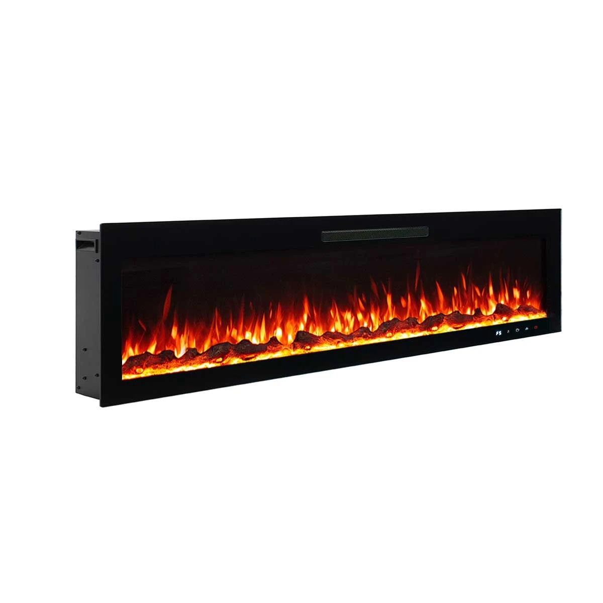 4 Moda Living Rocco 72 inch Electric Fireplace - Black, 4 of 5
