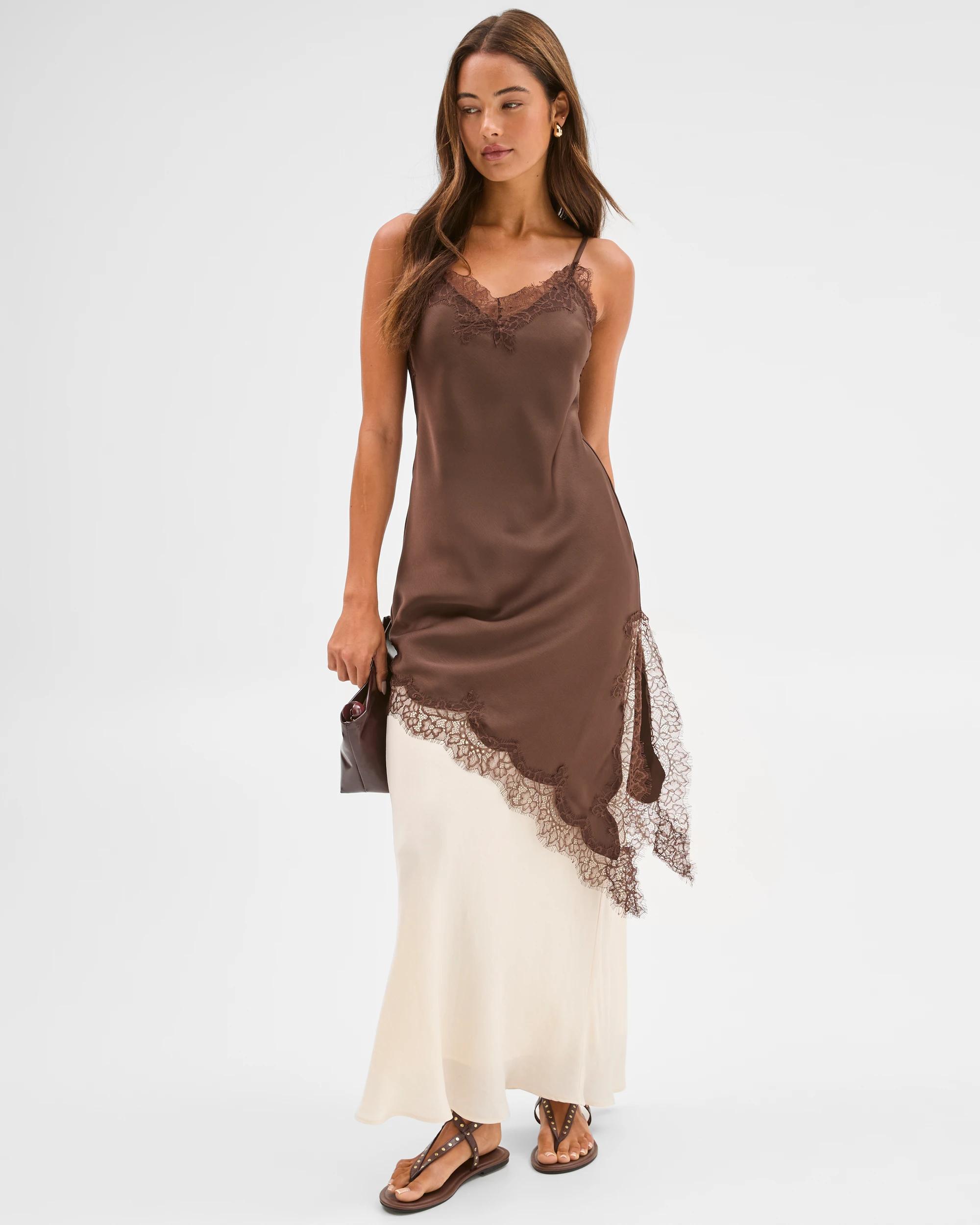 1 Lily Loves Bias Cut Maxi Skirt ARCADIA WHITE, 1 of 7