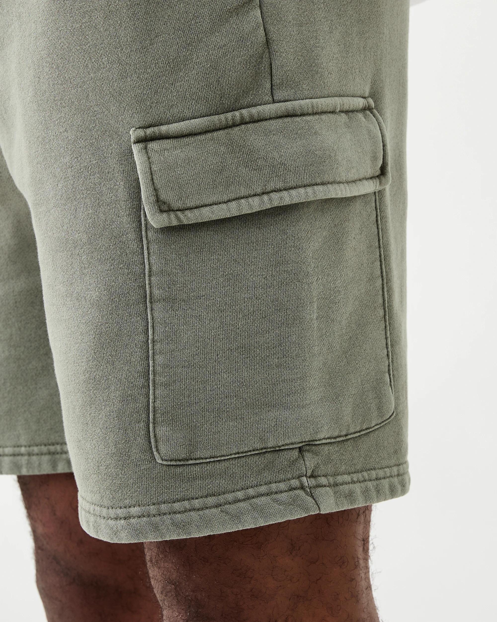5 Washed Cargo Knit Shorts Grn Smkolv, 5 of 7
