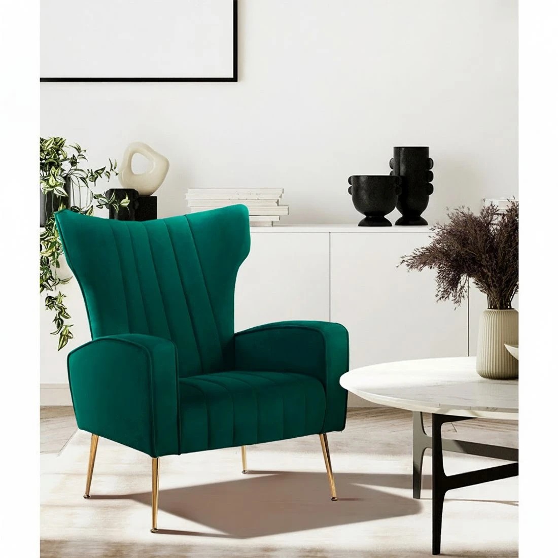5 Artiss Armchair Green Velvet Kate - Green, 5 of 7