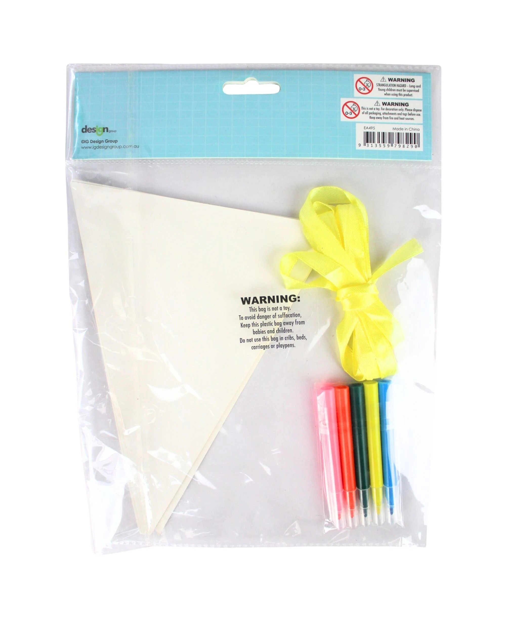 4 Design Group Colour Your Own Easter Flag Banner 2m - Plain, 4 of 4