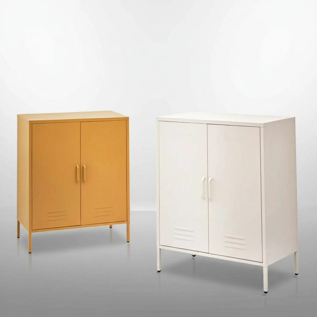 6 Artiss Buffet Sideboard Metal Cabinet - SWEETHEART Yellow - Yellow, 6 of 7