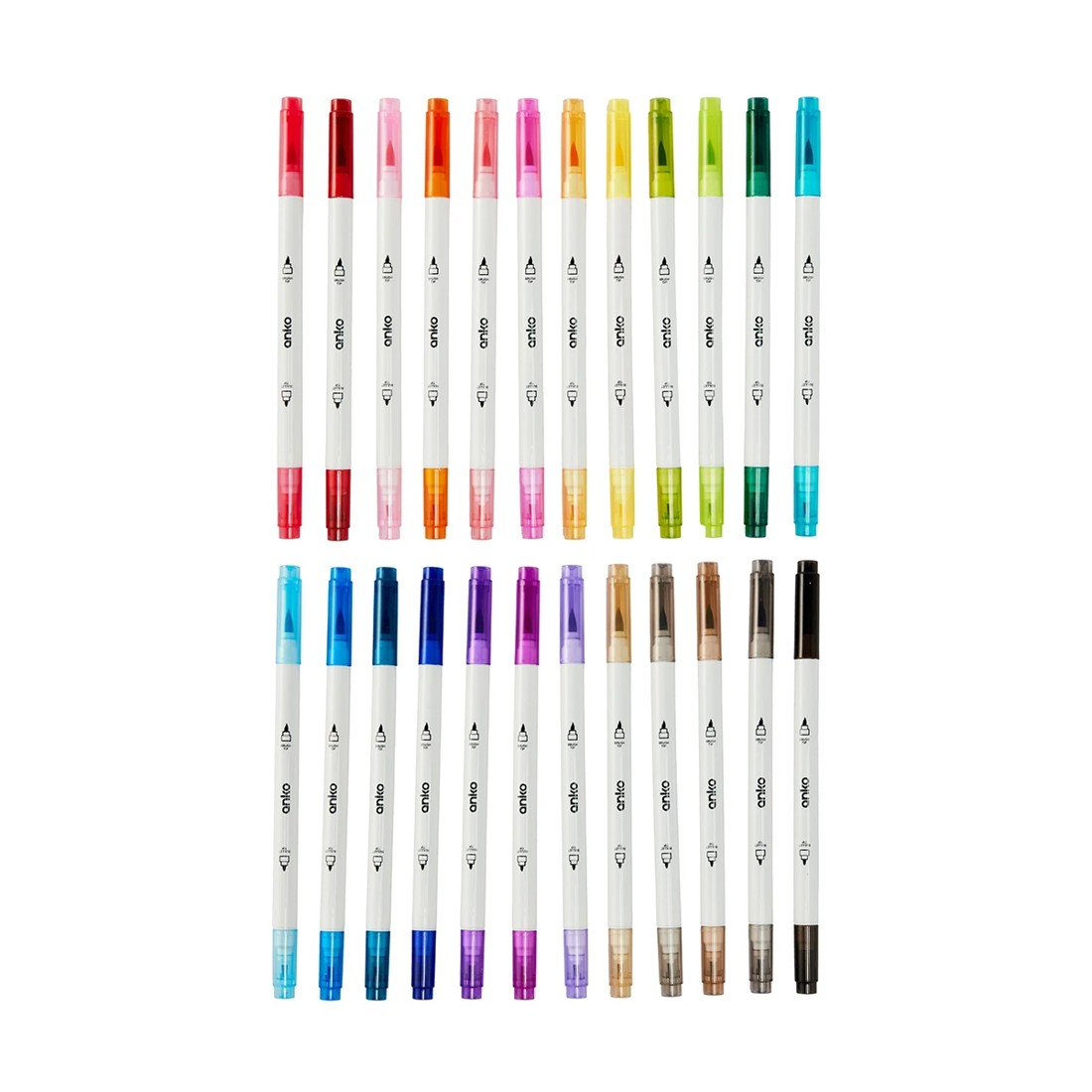 2 24 Pack Dual Tip Brush Markers, 2 of 5