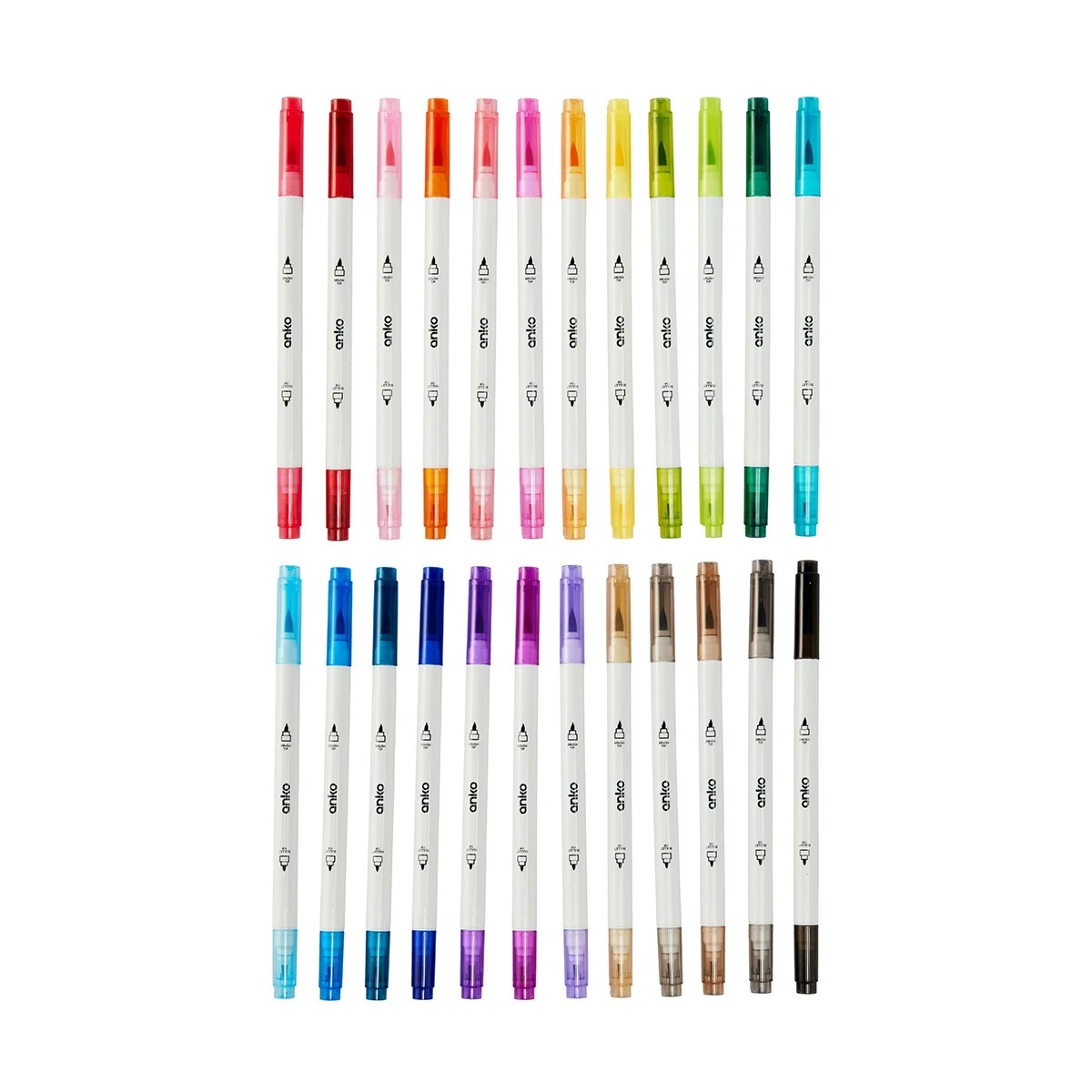 2 24 Pack Dual Tip Brush Markers, 2 of 5