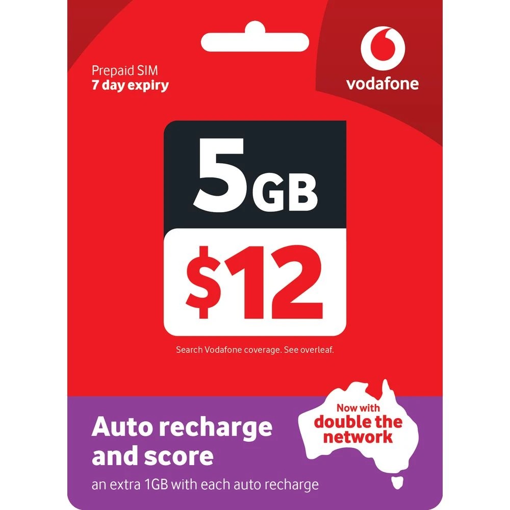 1 Vodafone $12 Prepaid Eco-SIM, 1 of 2
