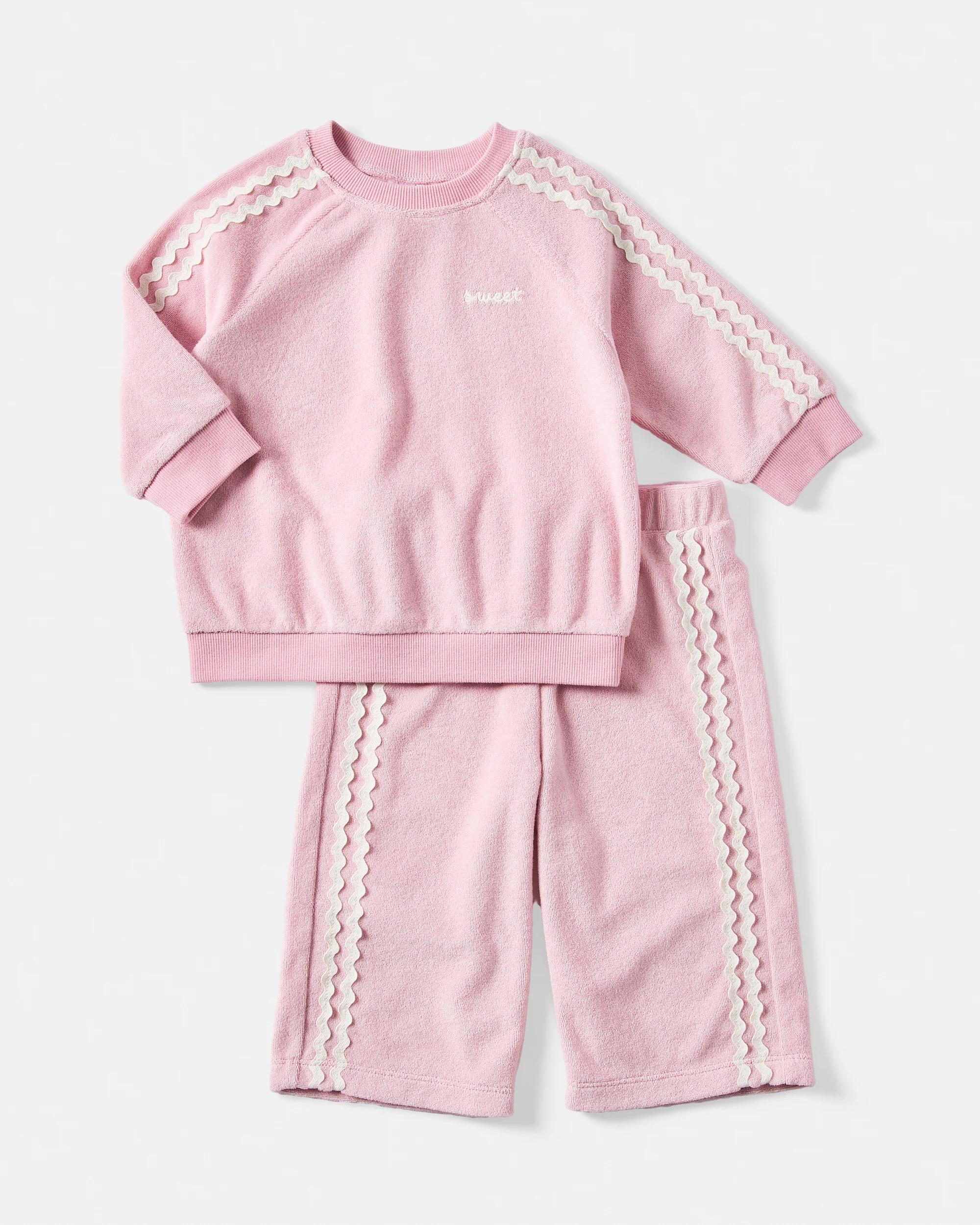 1 Long Sleeve Terry Towel Set Sweet, 1 of 6