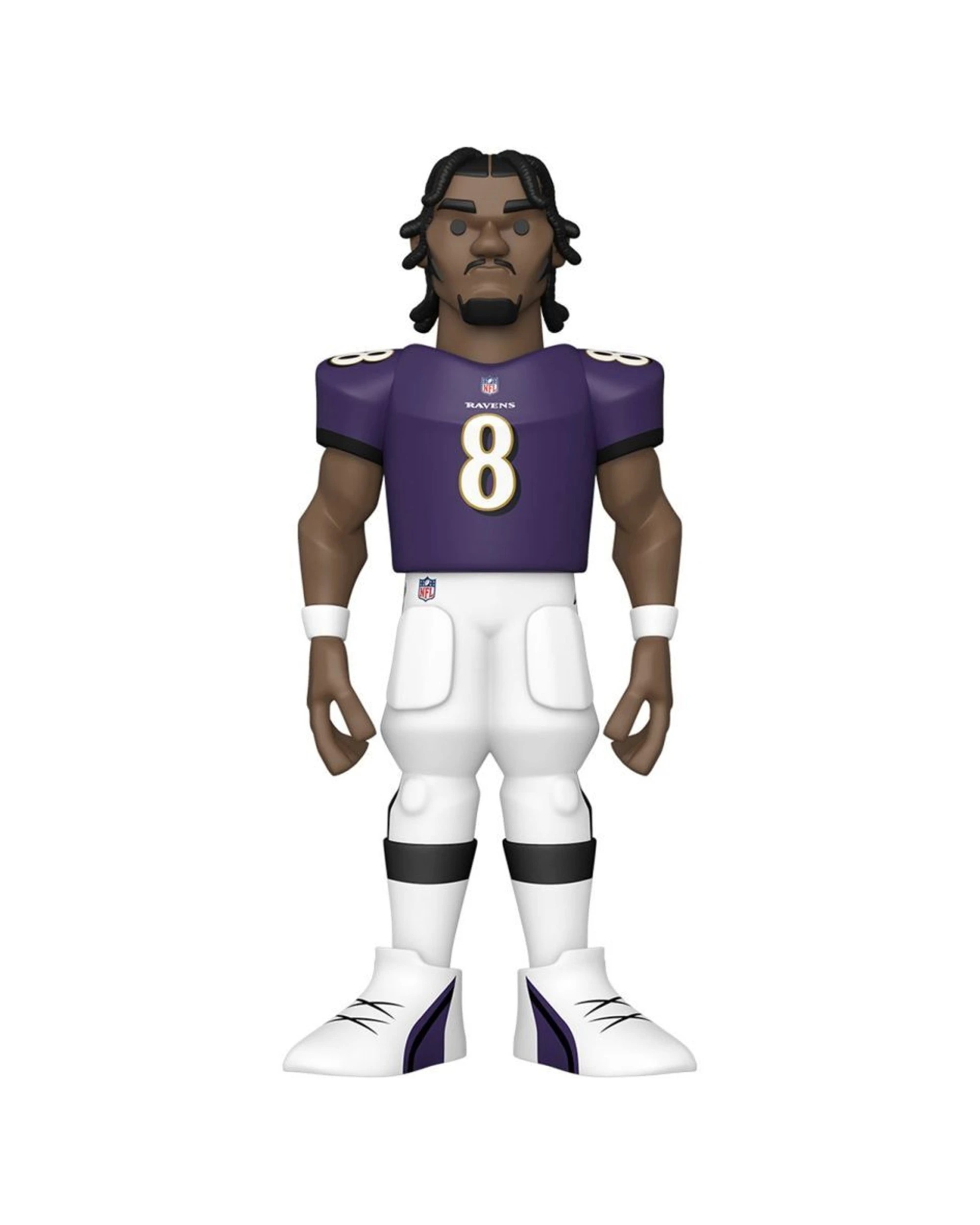 4 NFL Football Lamar Jackson Vinyl Action Figure 12in Sleek Display Box Premium - Purple, 4 of 5