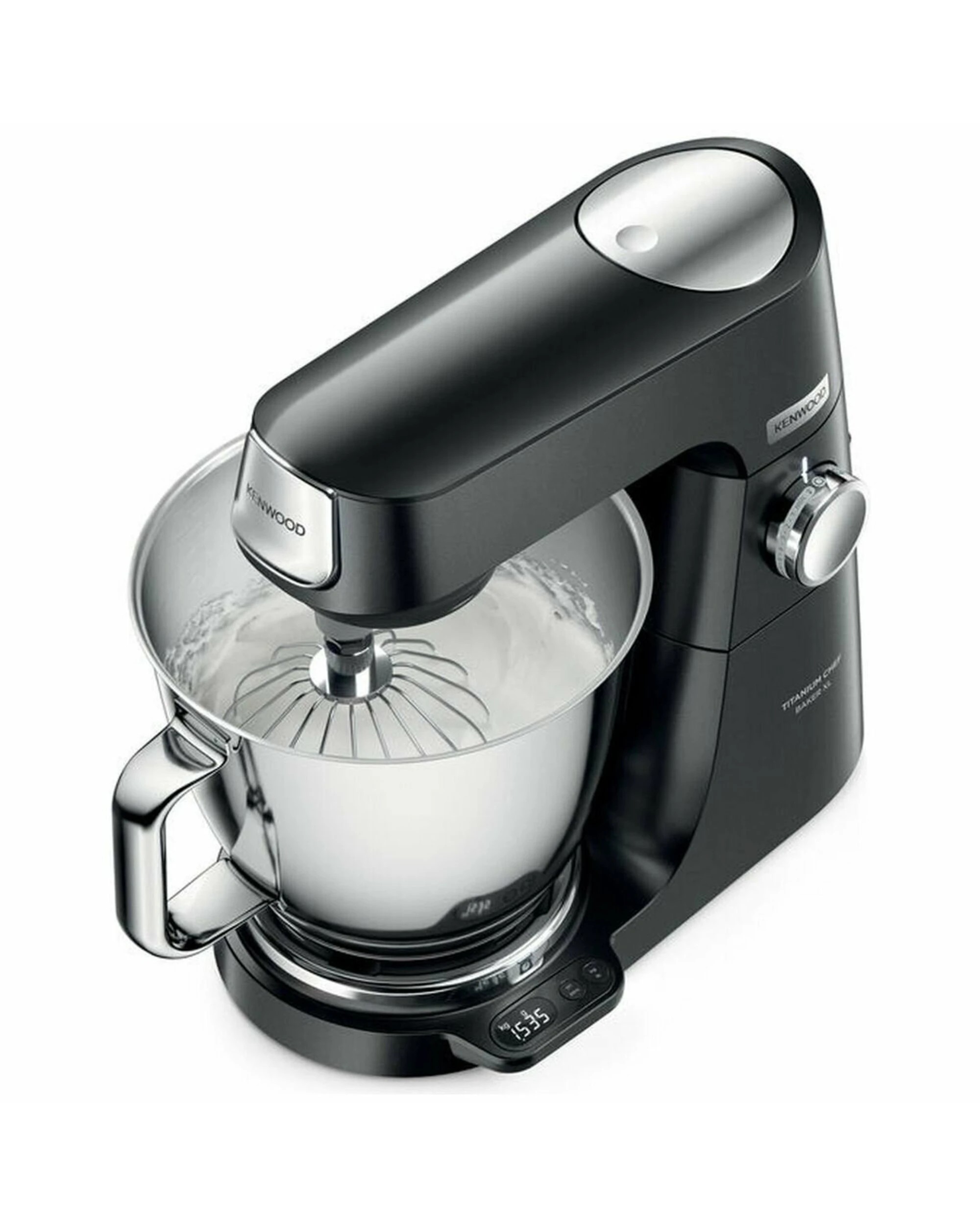 3 Kenwood XL Titanium Chef Baker Benchtop Mixer Black, 3 of 5