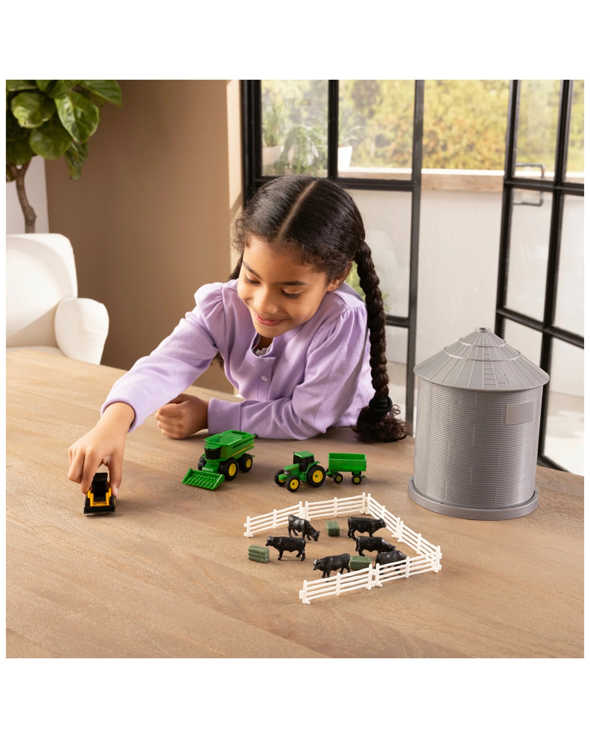 4 John Deere 20pc Farm Playset With Grain Bin 1 64 Scale Kids Toy 3 Years Plus - Green, 4 of 5