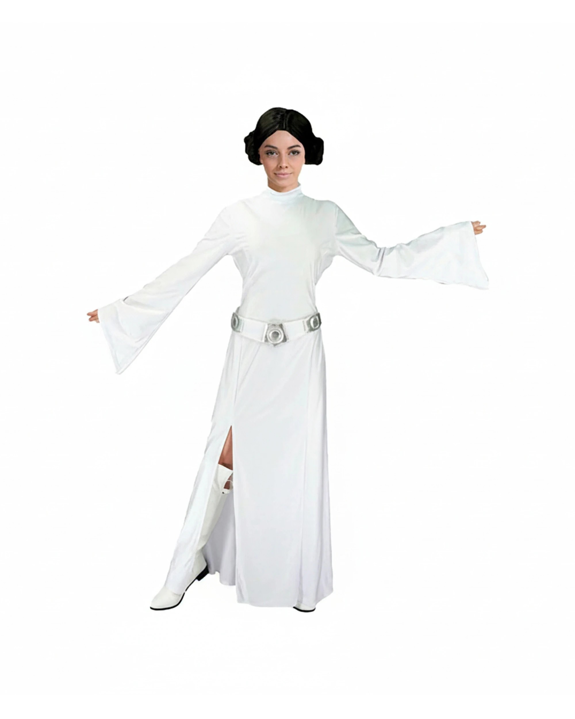 1 JD Party Adult Space Princess Costume Dress With Matching Belt XS/S - White, 1 of 1