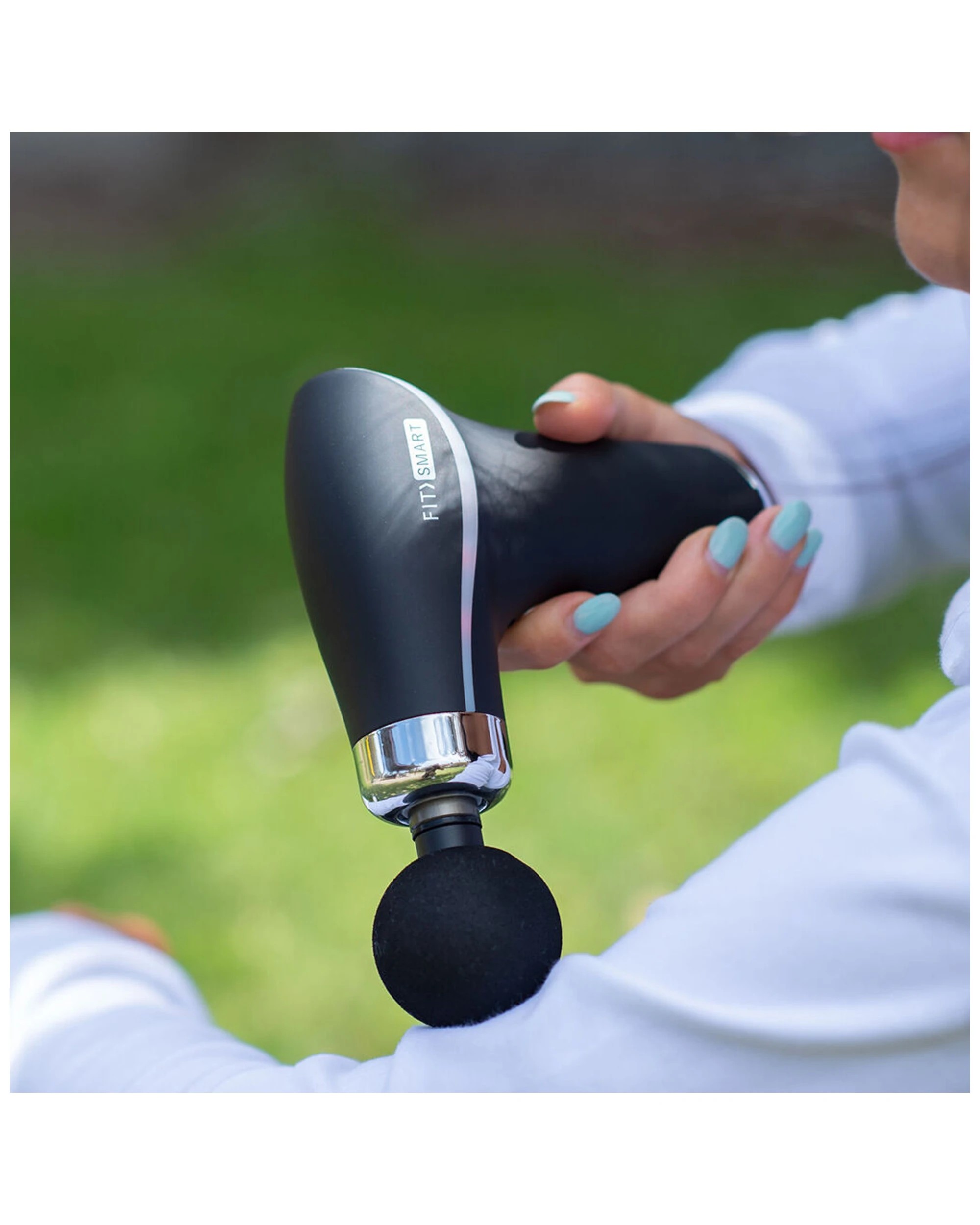 4 FITSMART Hyper Pro Mini Vibration Massage Device Cordless 8 Heads 3 Levels - Black, 4 of 9