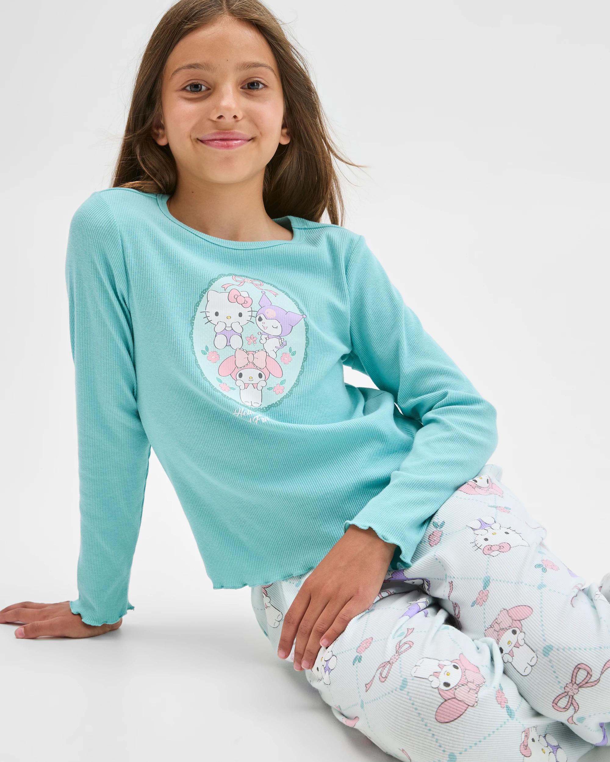 1 Hello Kitty Australian Cotton Older Girls Knit Pyjama Set HELLO KITTY, 1 of 7