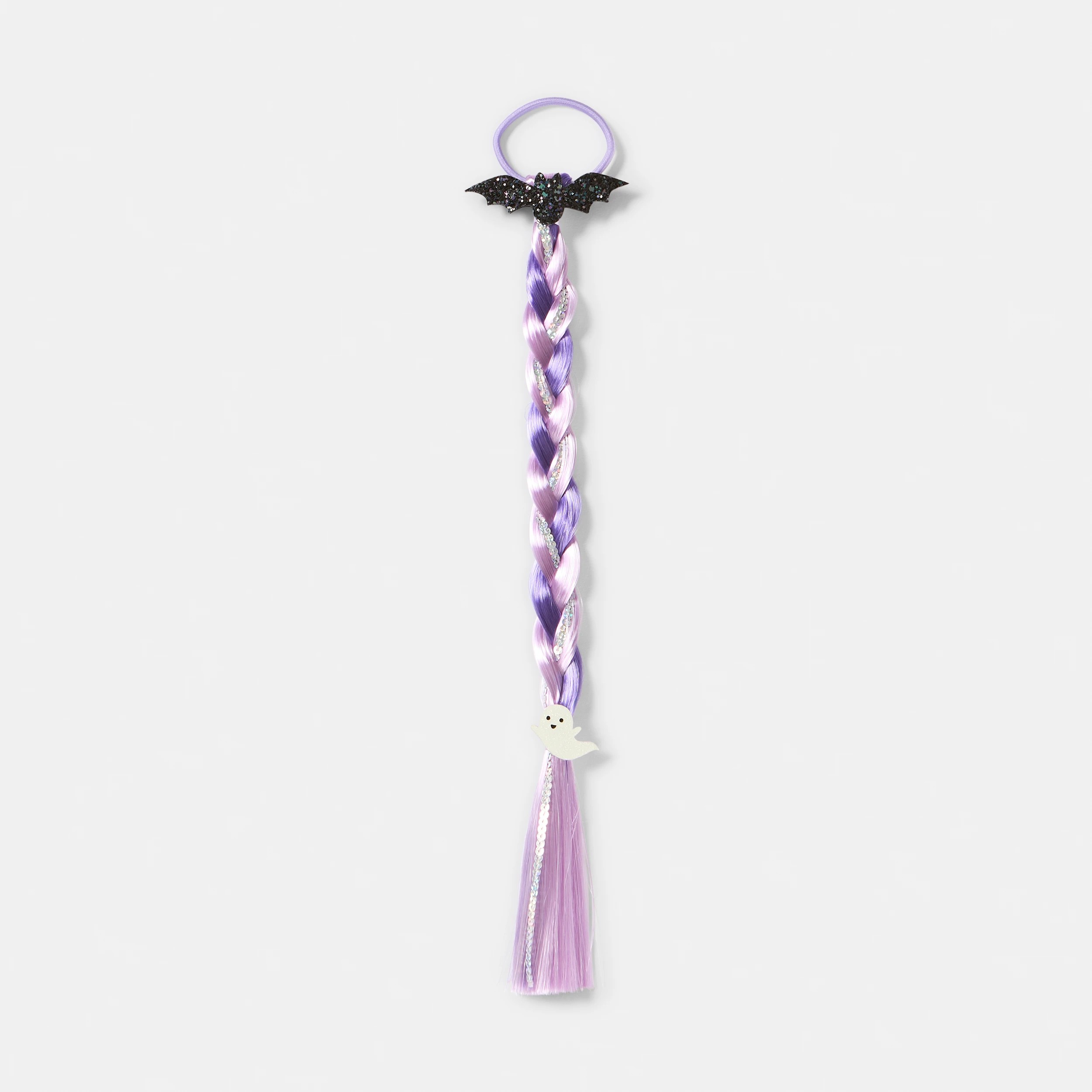 1 Halloween Hair Extension Tie - Purple, 1 of 4