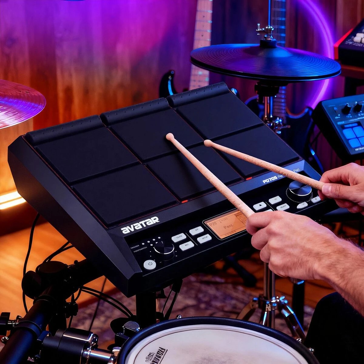 2 AUSWAY Percussion Sample Pad Electric Drum Pads Multipad Instrument, 2 of 4
