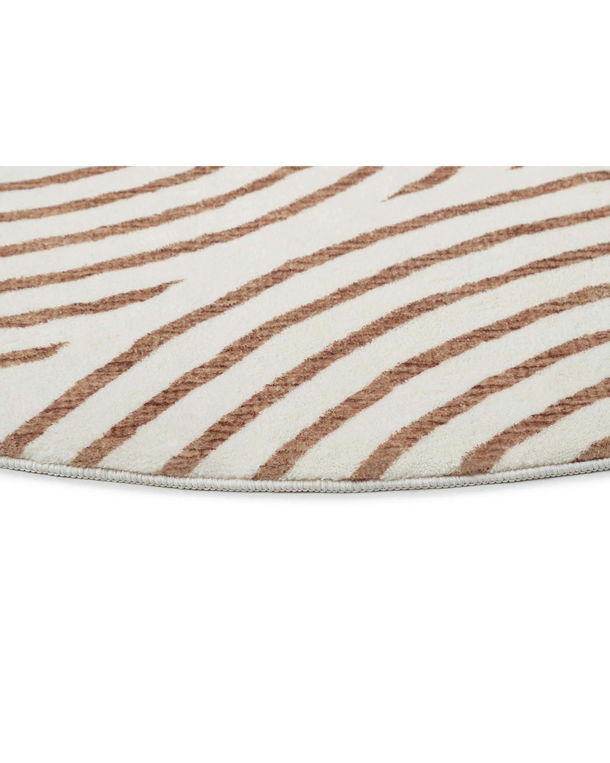 3 Loopsie Abel Geometric Washable Round Rug-120cm x 120cm - Brown, 3 of 5