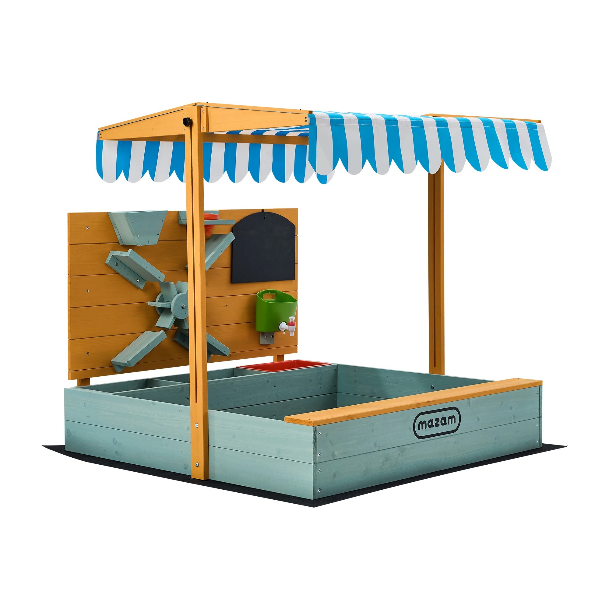 8 Mazam Kids Sandpit Outdoor Wooden Sandbox Beach Play Canopy Sand Play Toy Set
 - multi, 8 of 10